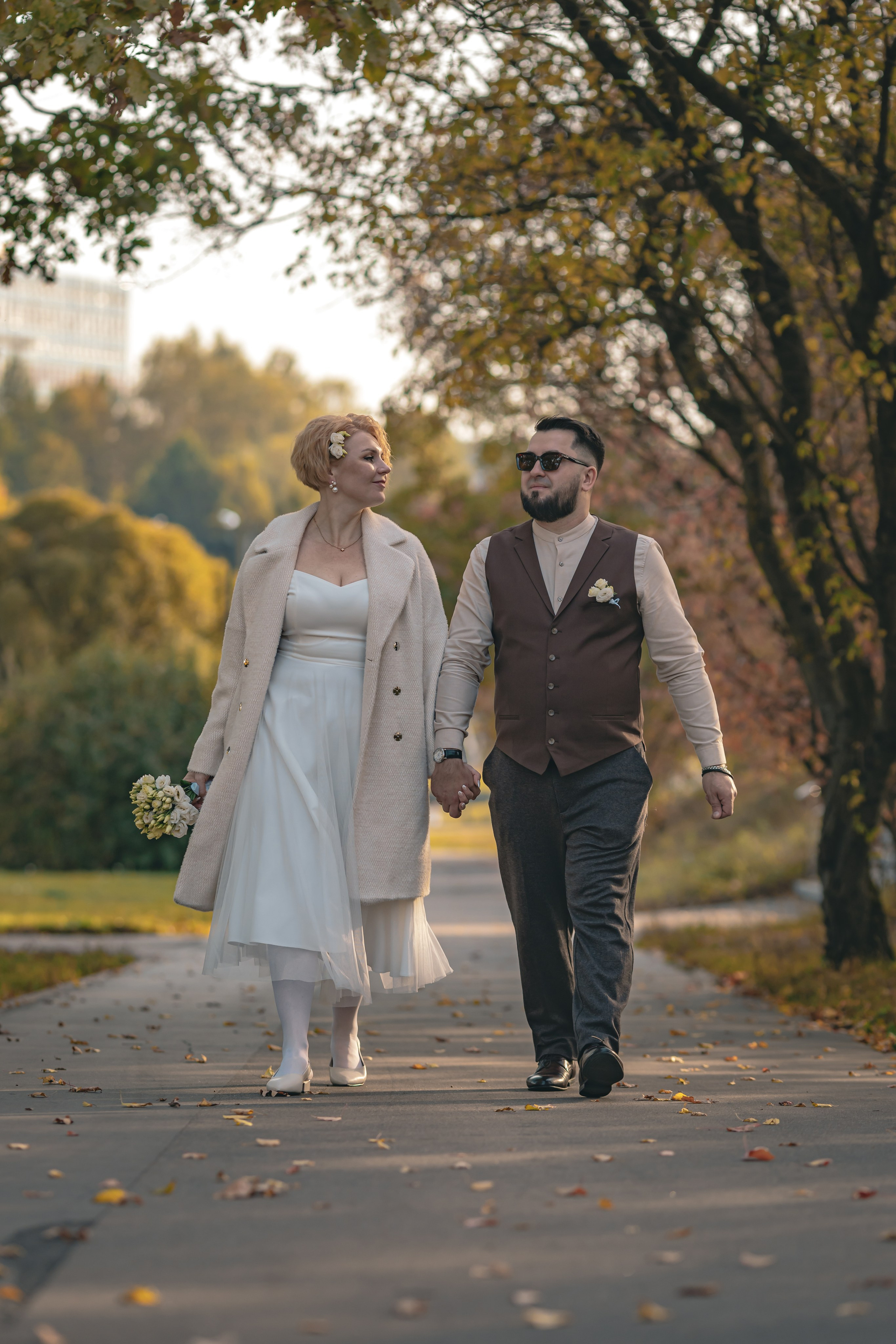 Свадебная прогулка Василия и Натальи. Детский и семейный фотограф Евгения Вахнеева Москва Зеленоград