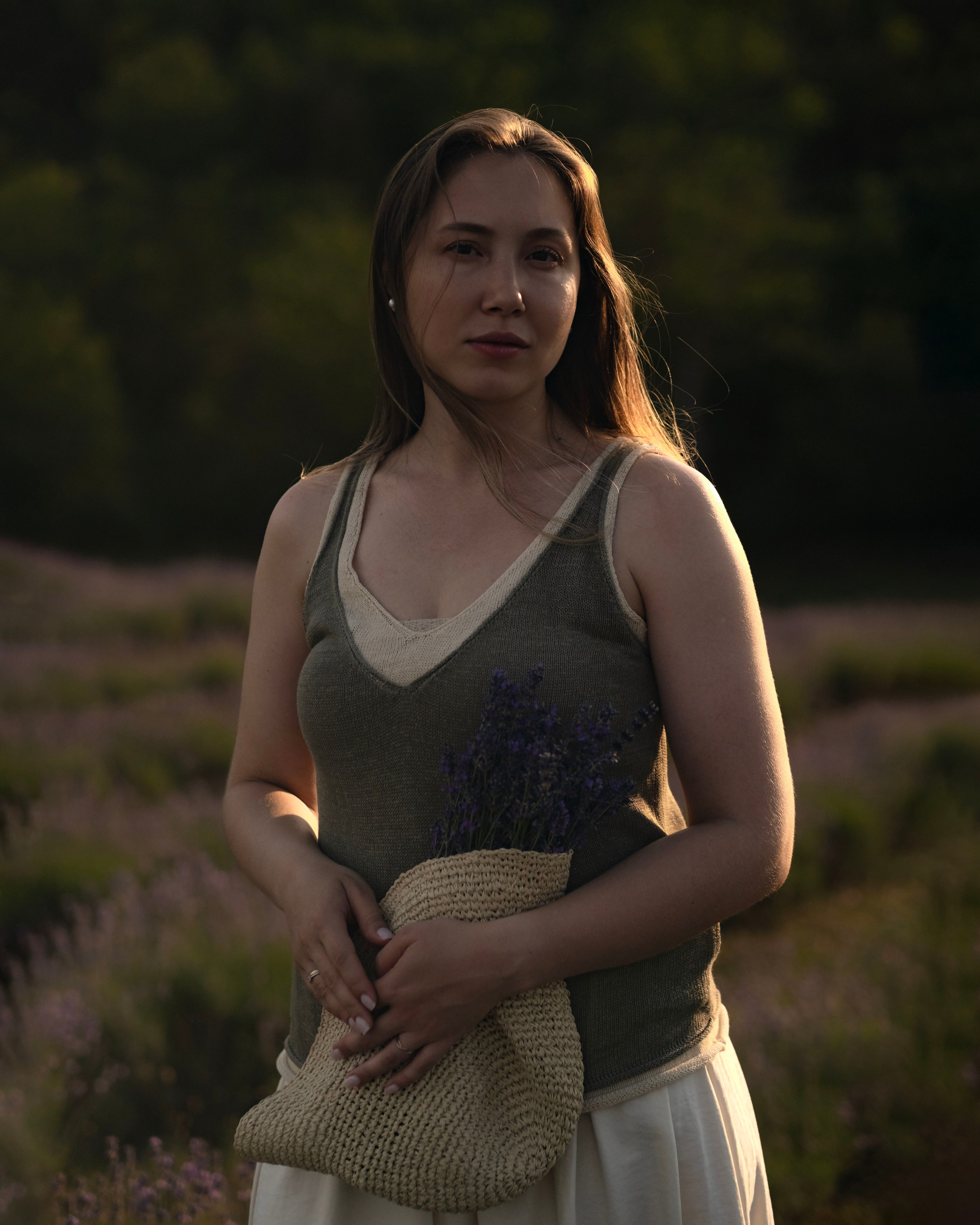On a lavender field. Portrait photographer Olga Prokopova based in Budapest