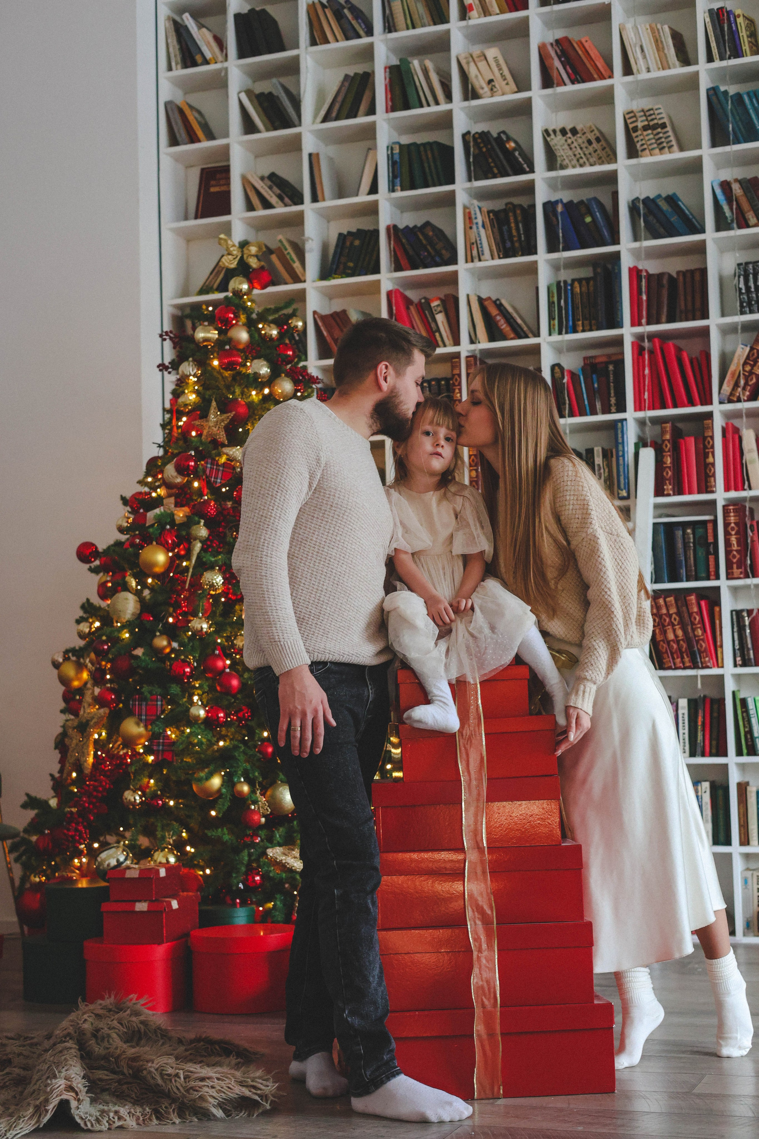 Новогодняя история «Кира и ее семья». Фотограф в Москве Анастасия Калинина