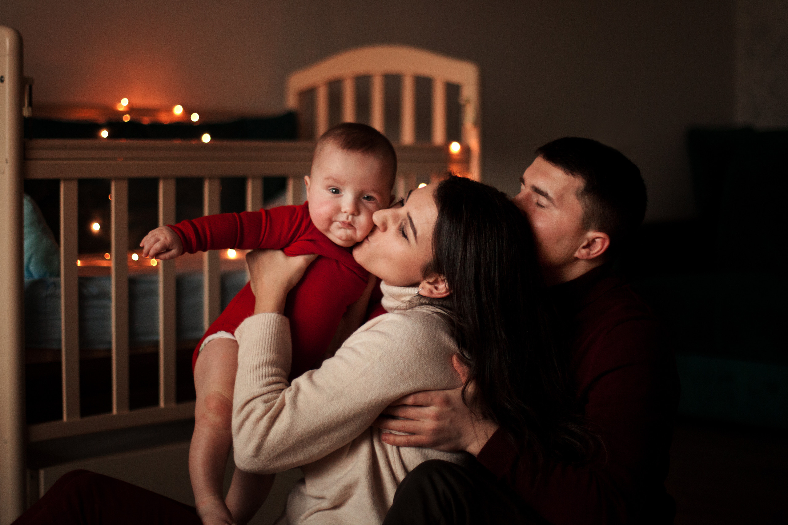 Наталья, домашняя рождественская съемка на пол годика. Фотограф Наталья Яковлева, Санкт-Петербург. Семьи, ньюборн, крещения