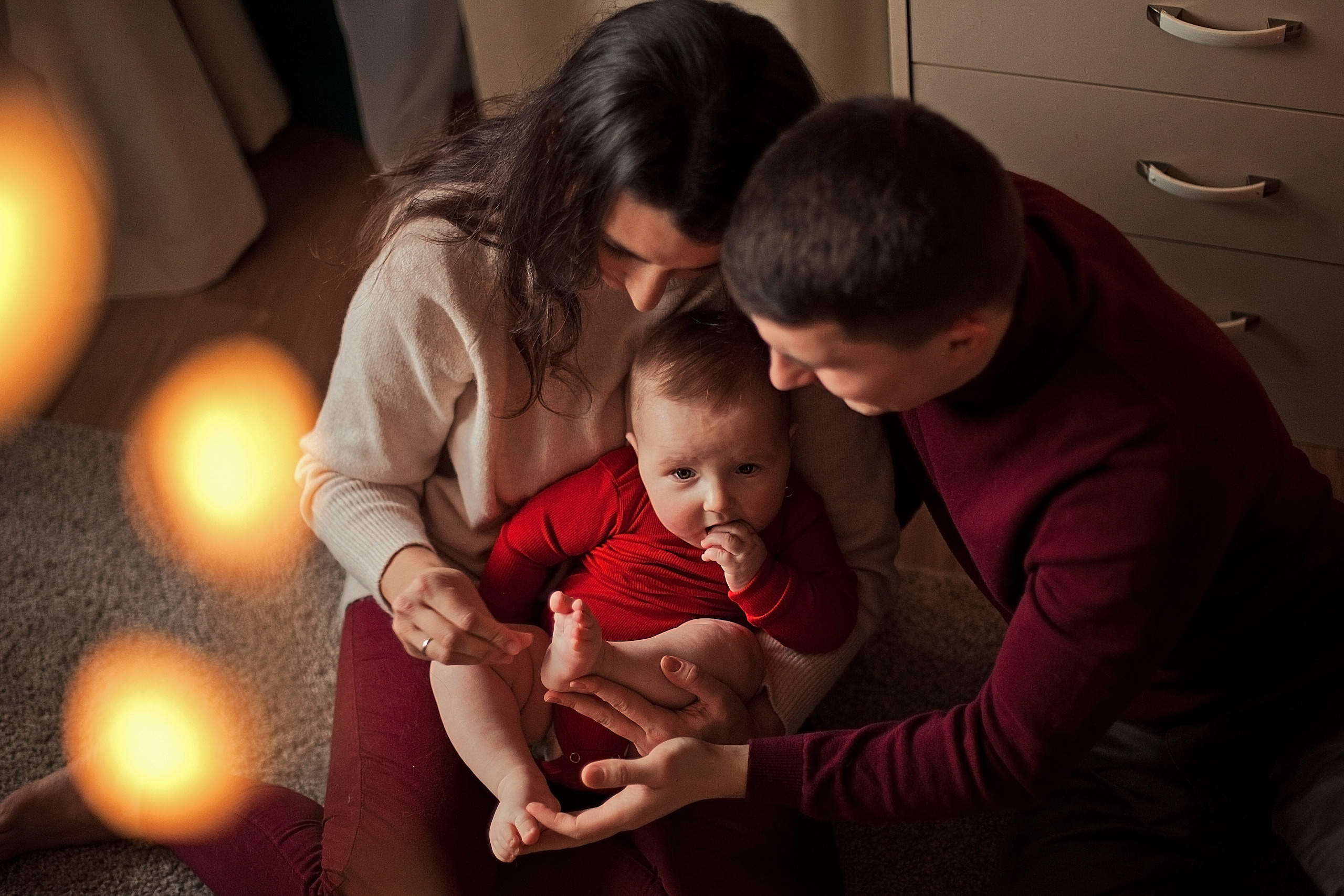 Наталья, домашняя рождественская съемка на пол годика. Фотограф Наталья Яковлева, Санкт-Петербург. Семьи, ньюборн, крещения