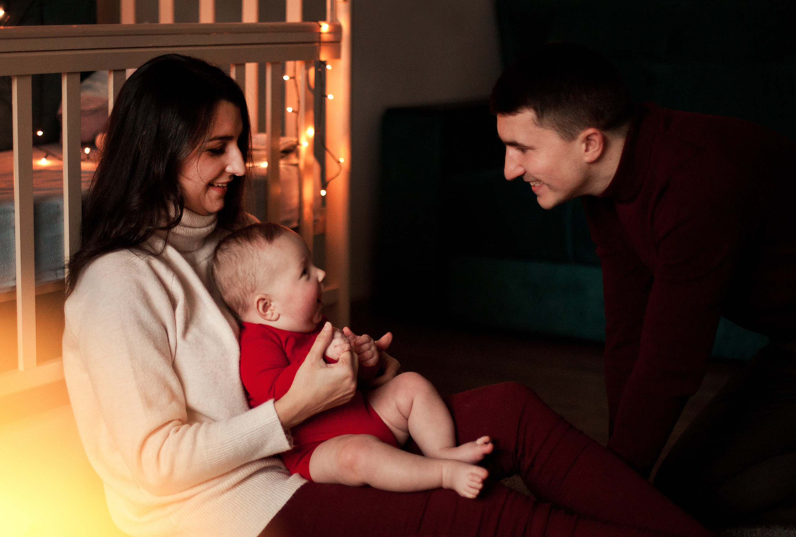 Наталья, домашняя рождественская съемка на пол годика. Фотограф Наталья Яковлева, Санкт-Петербург. Семьи, ньюборн, крещения