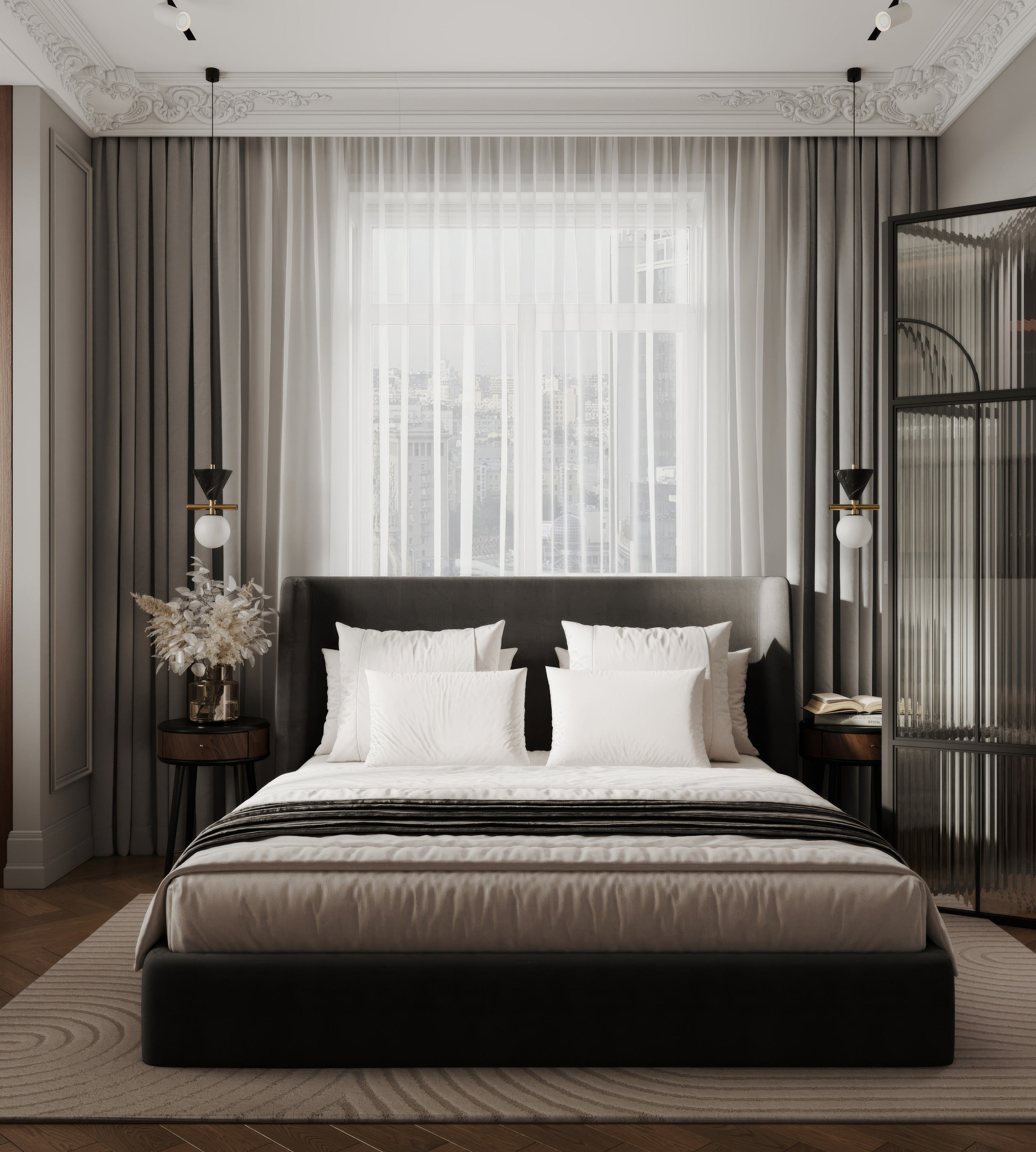 Мастер спальня ЖК Университет. Интерьерная 3D Визуализация