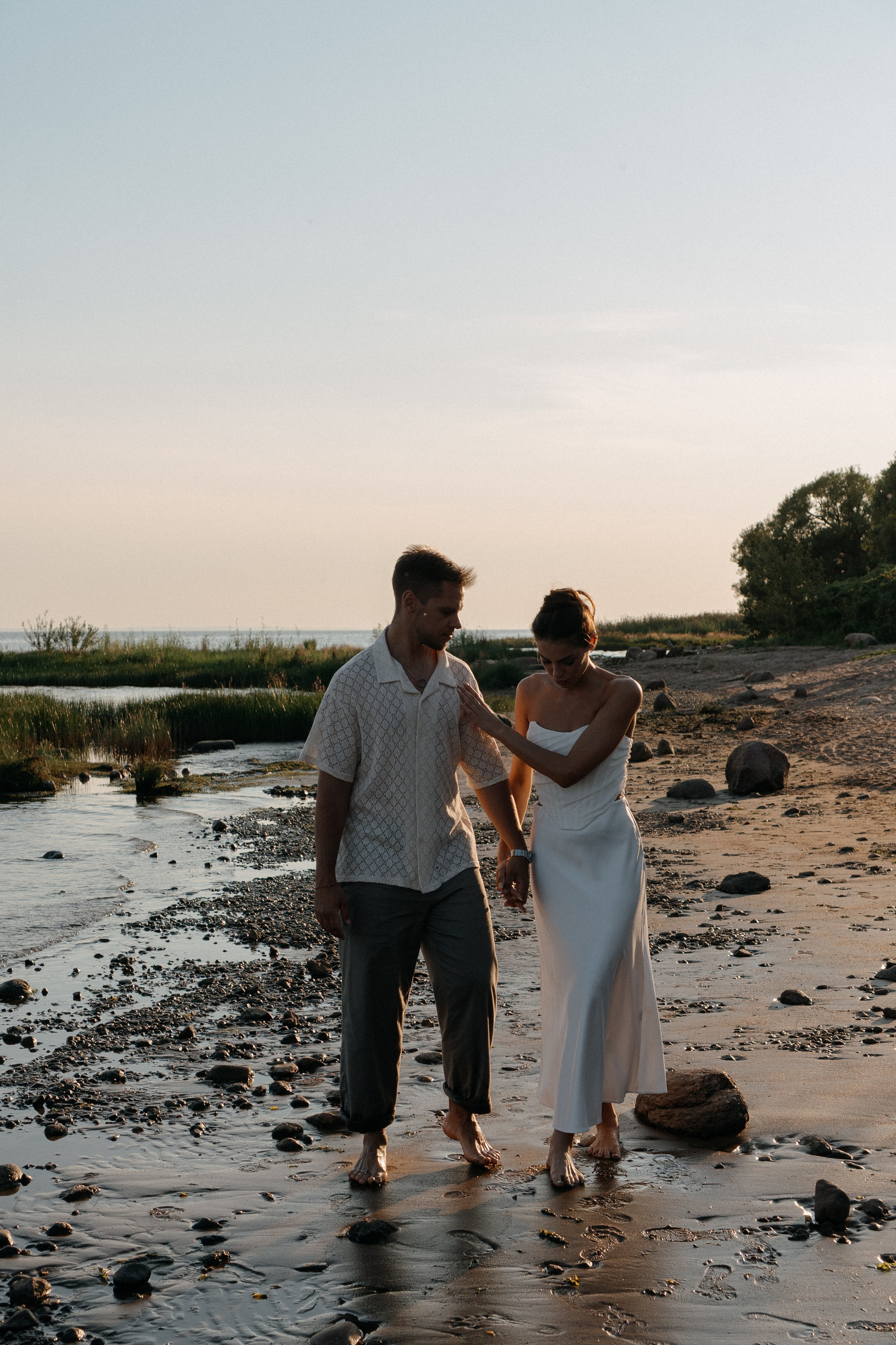 СВАДЕБНАЯ ФОТОСЕССИЯ ВЫЕЗДНОЙ ЦЕРЕМОНИИ (ФИНСКИЙ ЗАЛИВ). Профессиональный фотограф, Санкт-Петербург — Виктория Богомолова