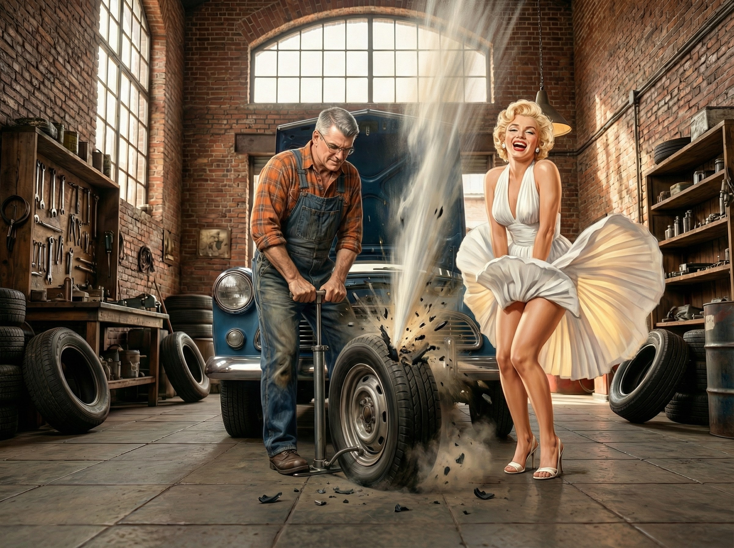 Однажды в гараже. Автор Игорь Елифёров. Шаблоны и дизайны выпускных альбомов и фотокниг