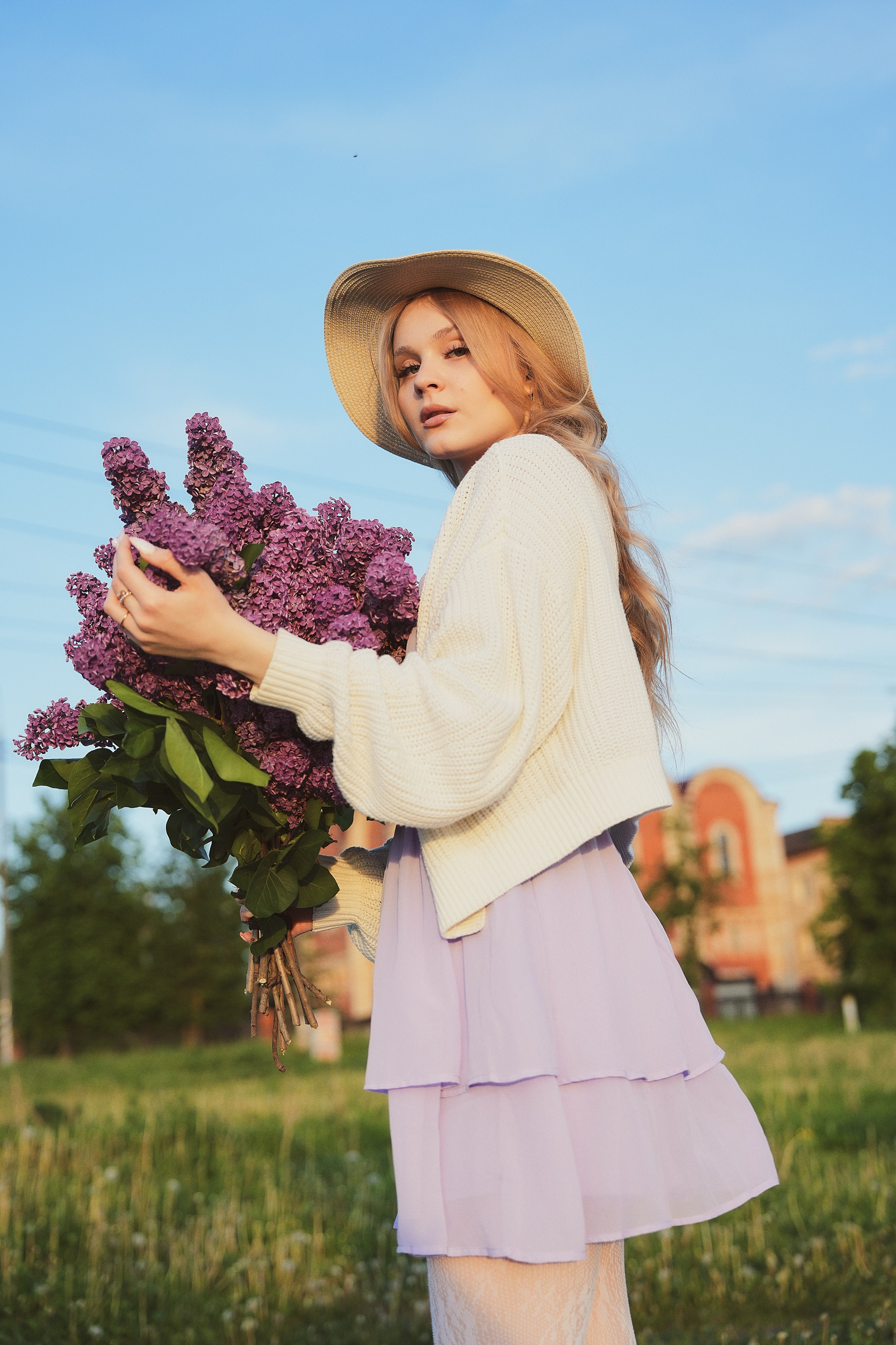 Съемка Кати в поле. Фотограф Светлана Боровикова в Домодедове