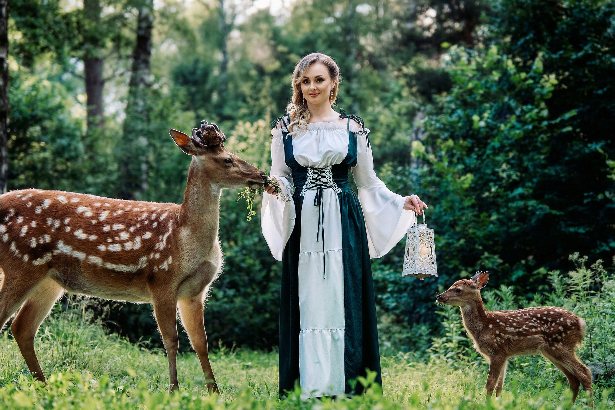 фотосессия с оленёнком в Москве