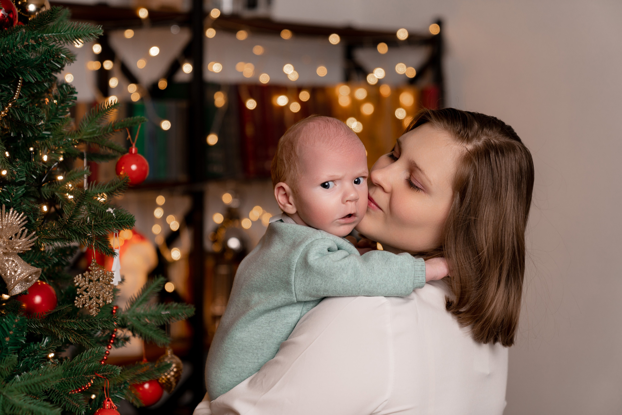 Новогодняя фотостудия. Семейный фотограф СПб Анастасия Василь. Фотосессия на годик