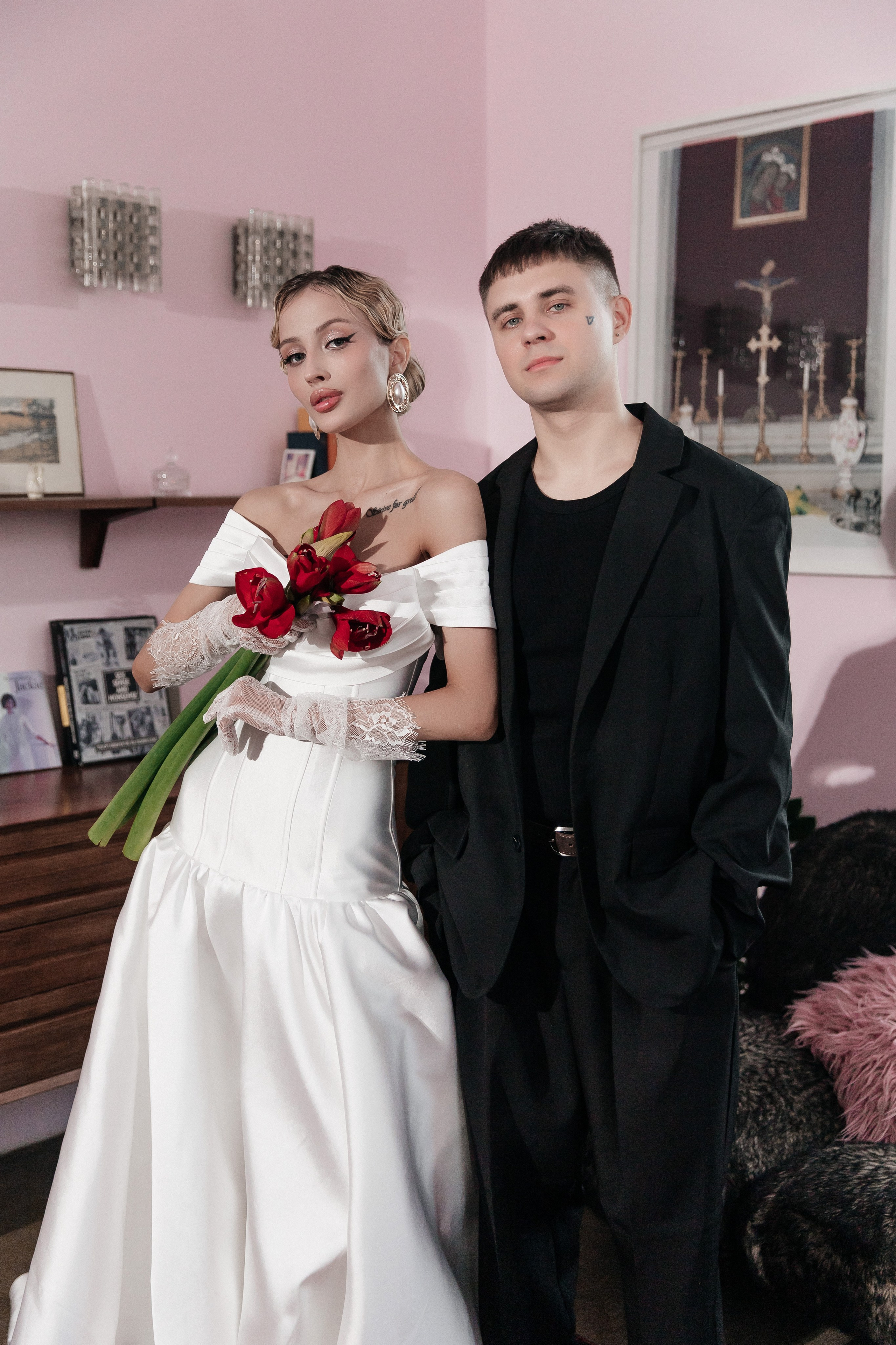 Фотосессия жениха и невесты (в стиле 2000-х). Фотограф текстиля в Москве Ольга Иванова