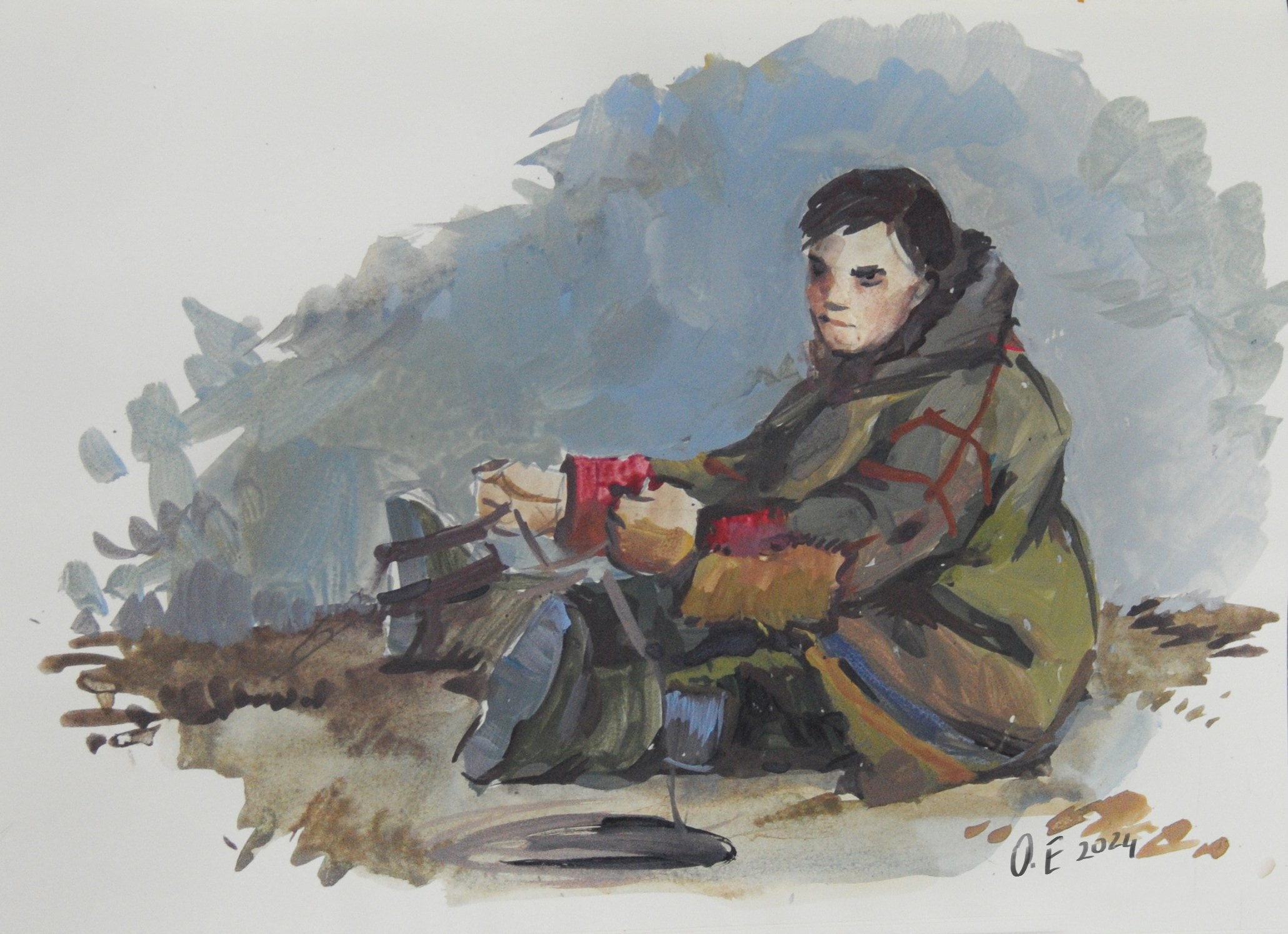 За Полярным кругом. Ефремова Ольга. Художник