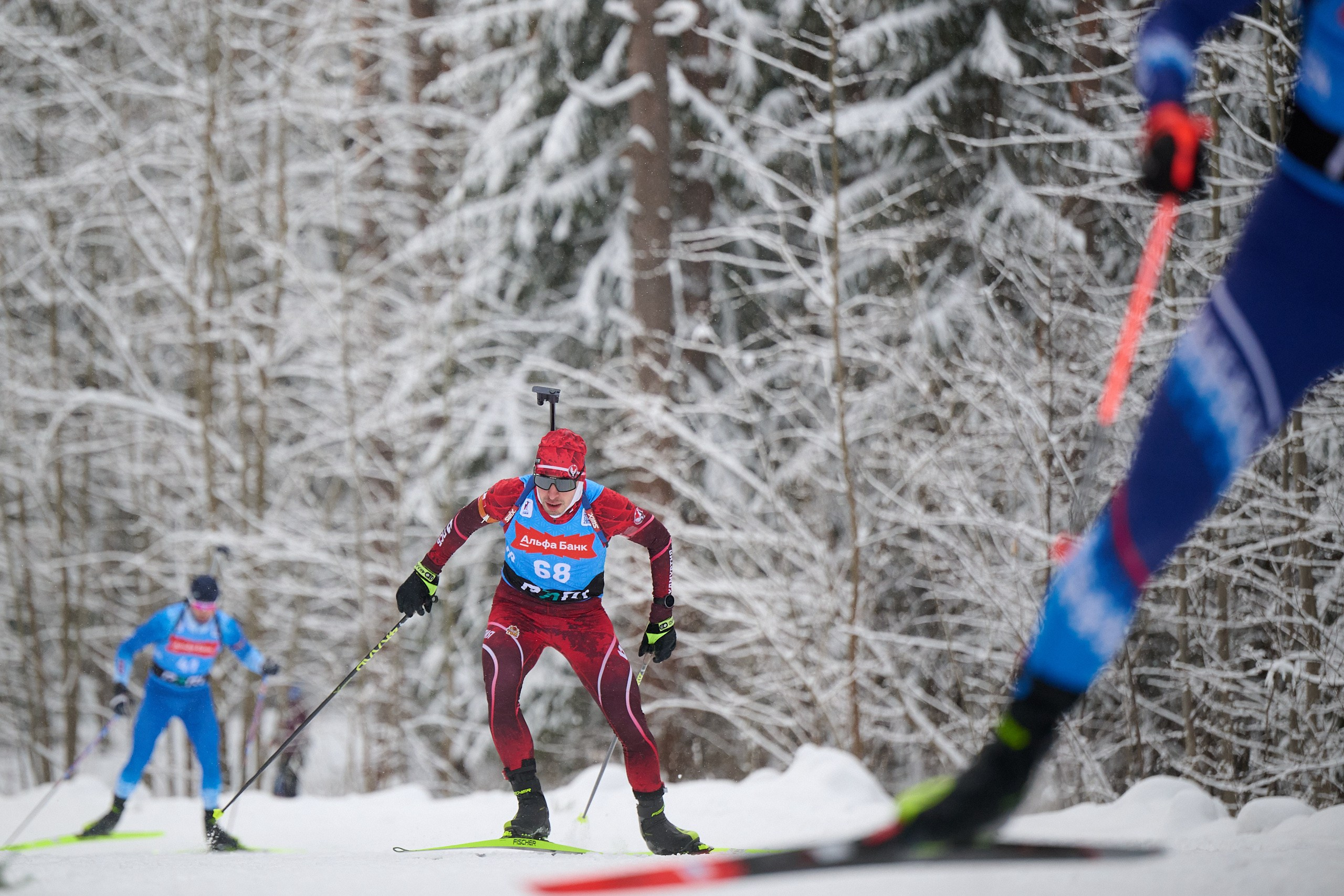 Биатлон. Чемпионат России — 2024/2025, 3-й этап, Ижевск. Спринт. Мужчины. Спортивный репортажный фотограф в Ижевске Сергей Мерзляков