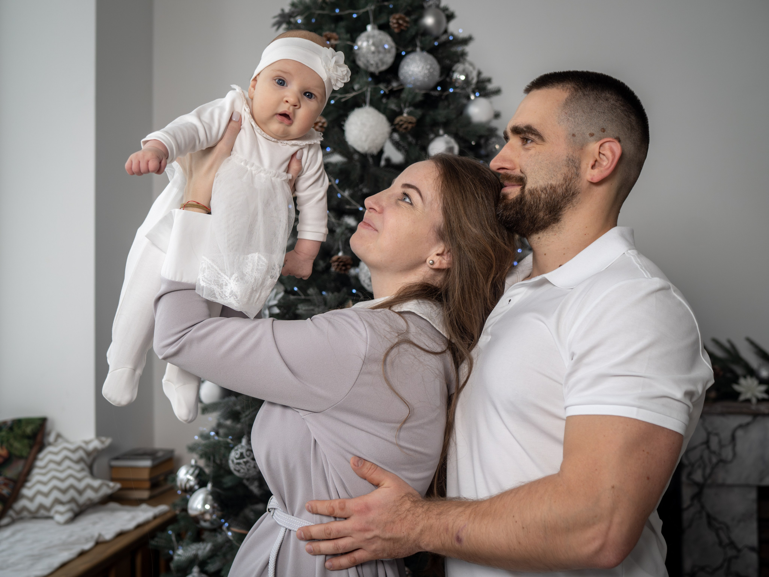 С самоедской лайкой. Фотограф Зинаида Евдокимова