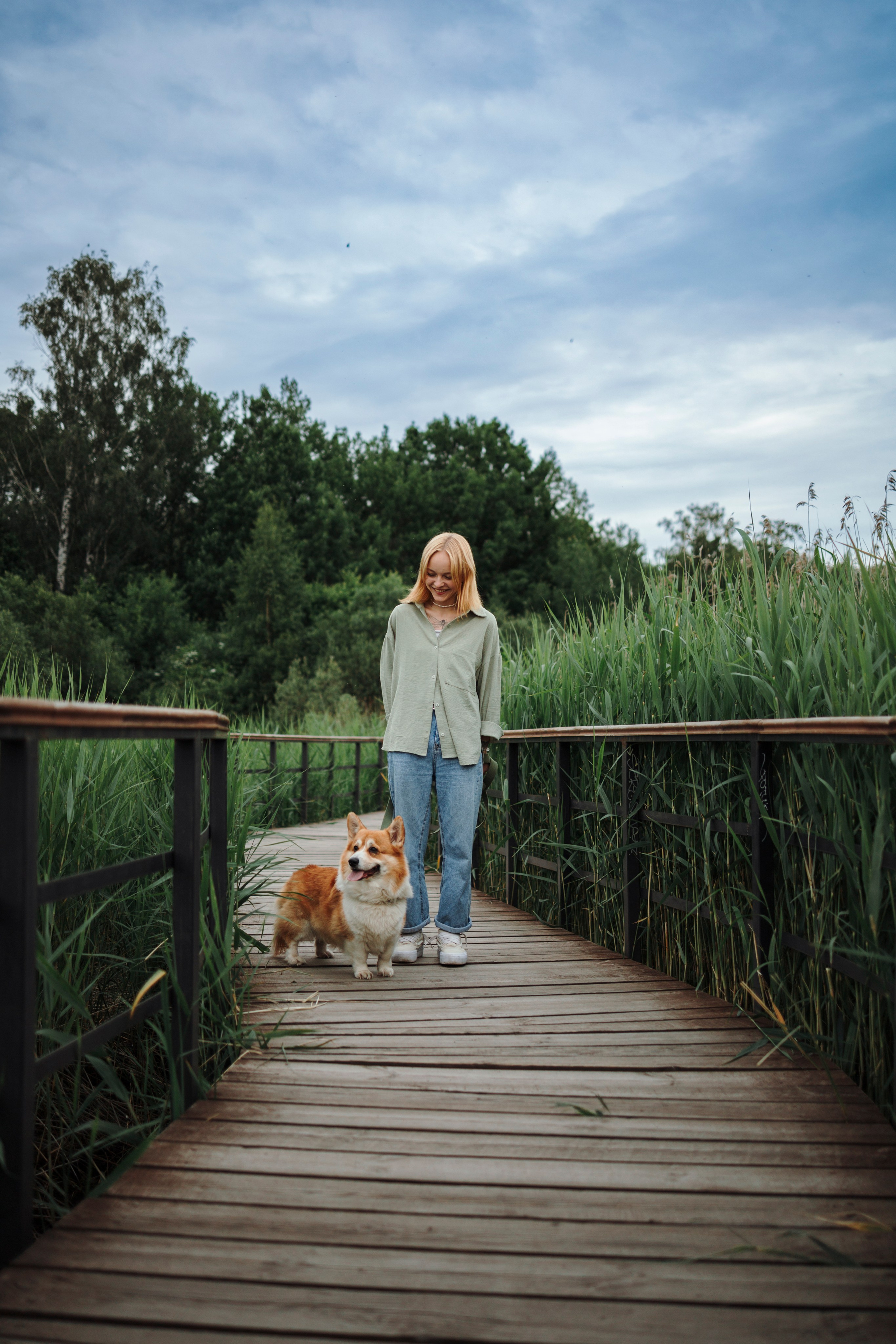 Даша и корги Рудик. Фотограф-анималист в Санкт-Петеребурге Титова Алиса