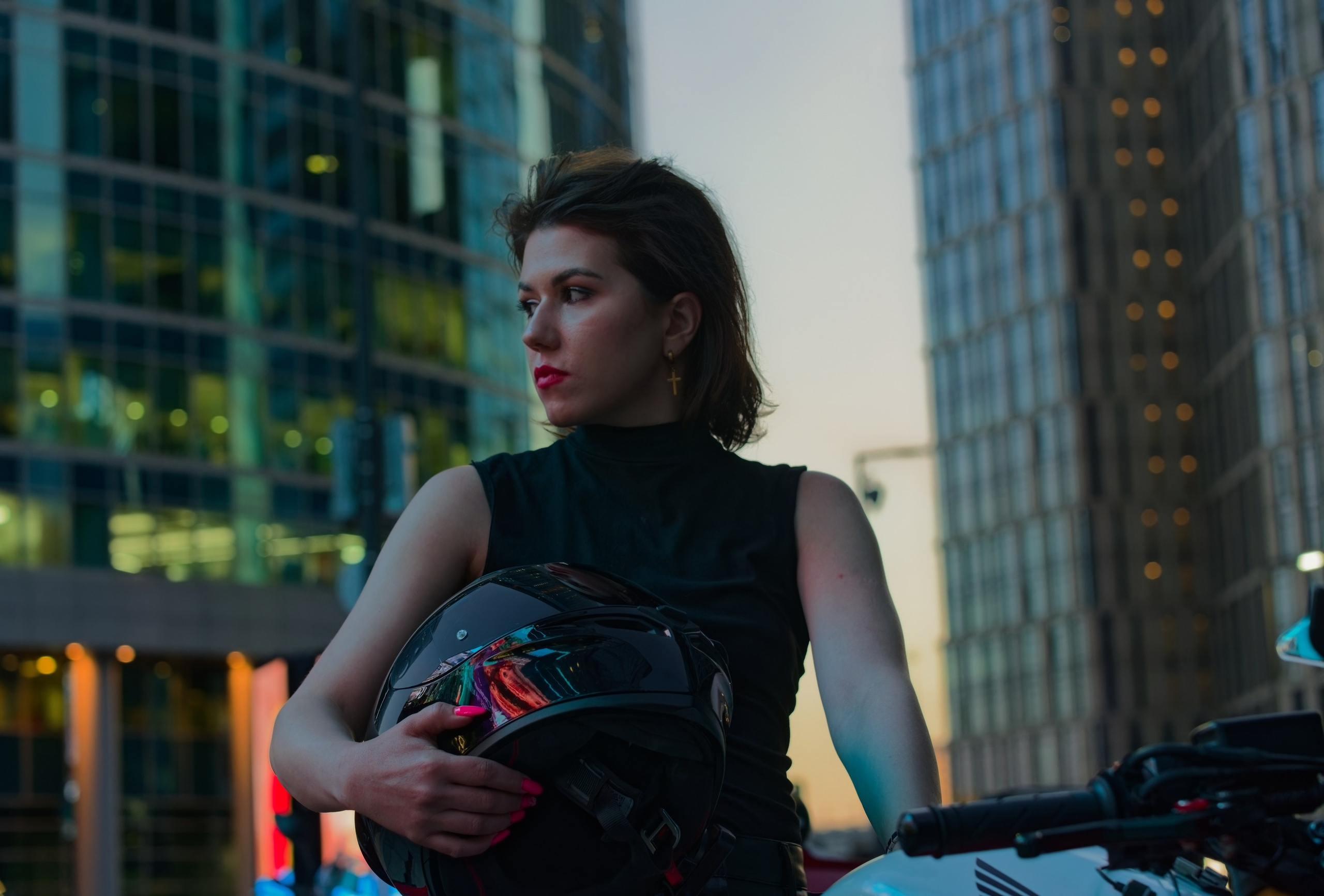 Анастасия. Мотоцикл. Фотограф Денис Шемет