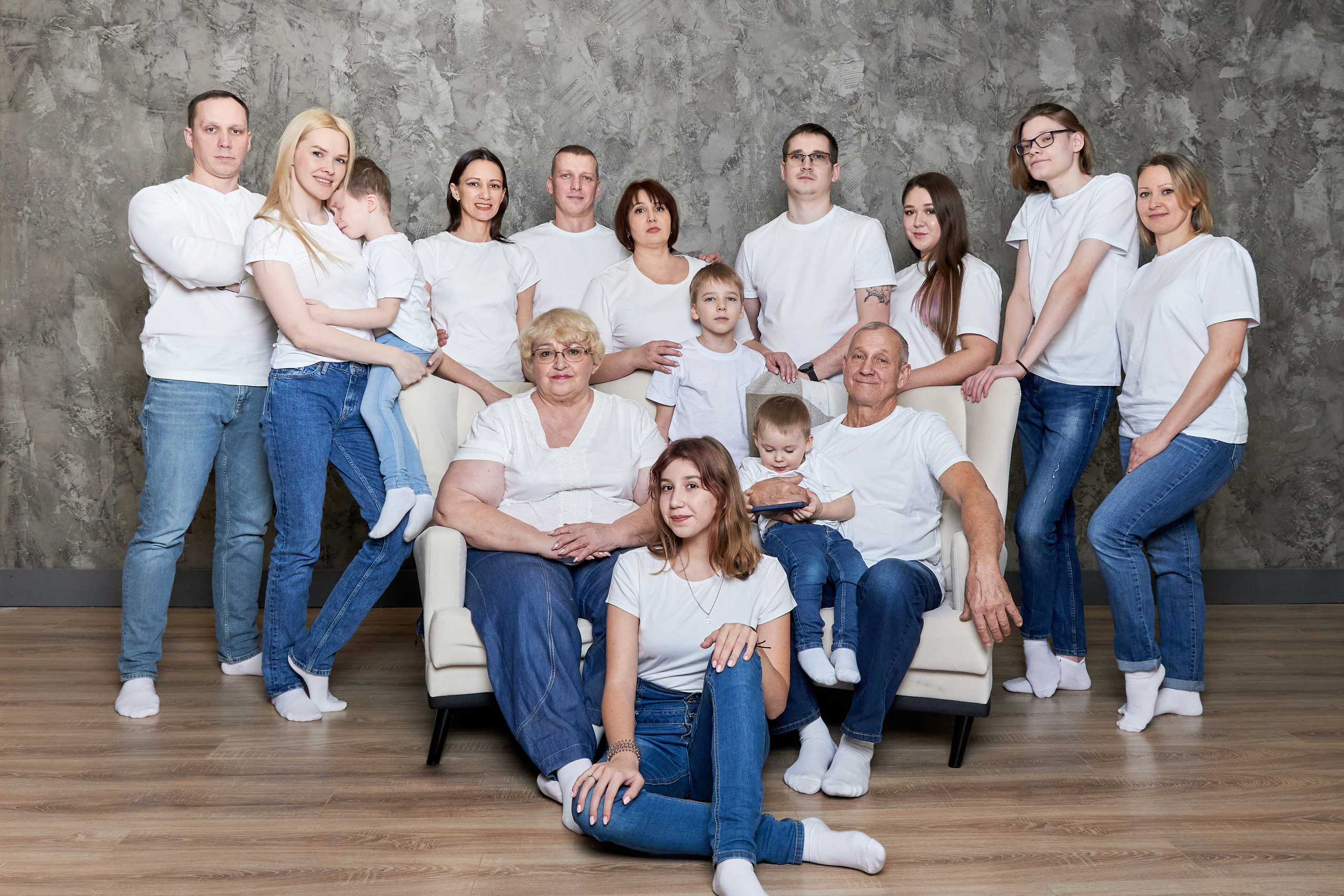 Фотосессия для большой семьи. Семейный фотограф Владимир Просвиркин. г. Самара