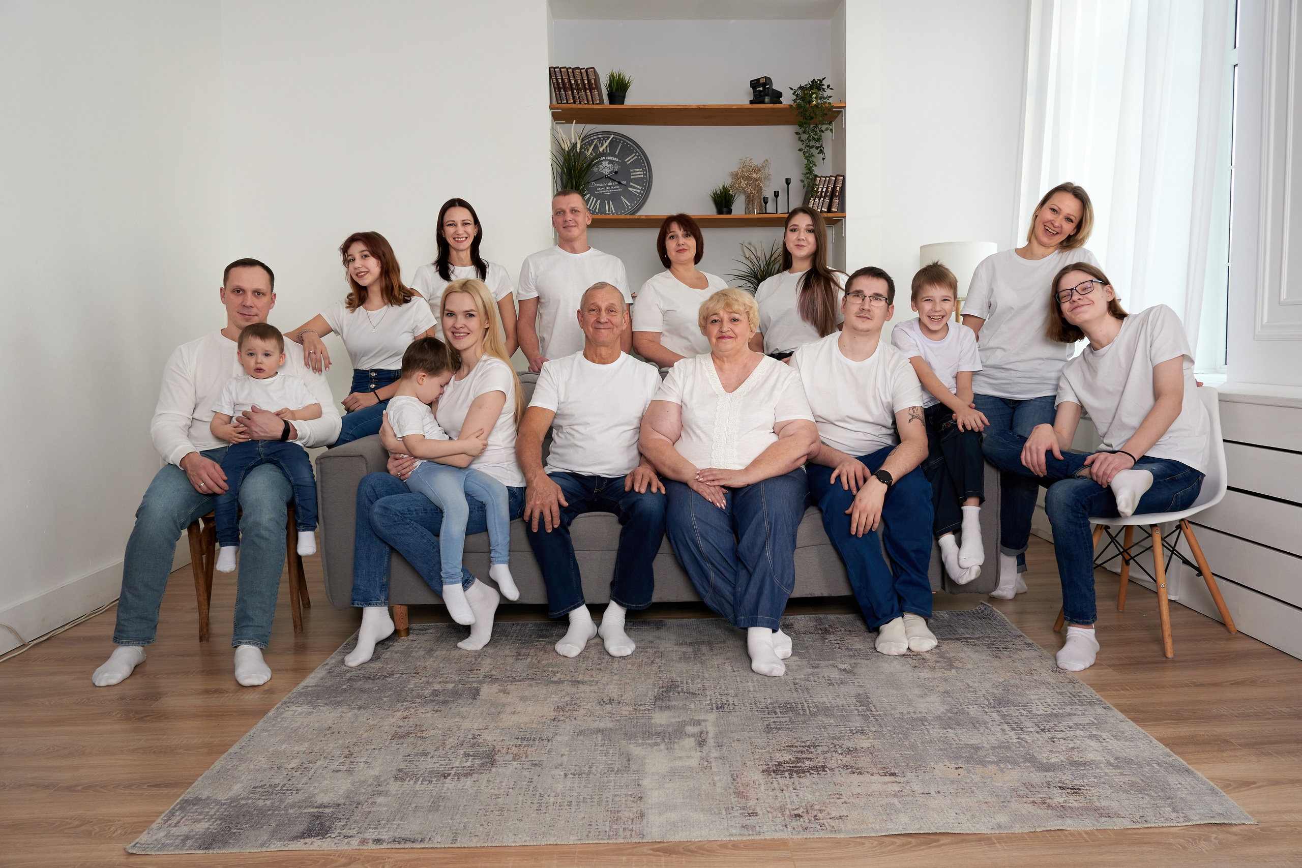 Фотосессия для большой семьи. Семейный фотограф Владимир Просвиркин. г. Самара