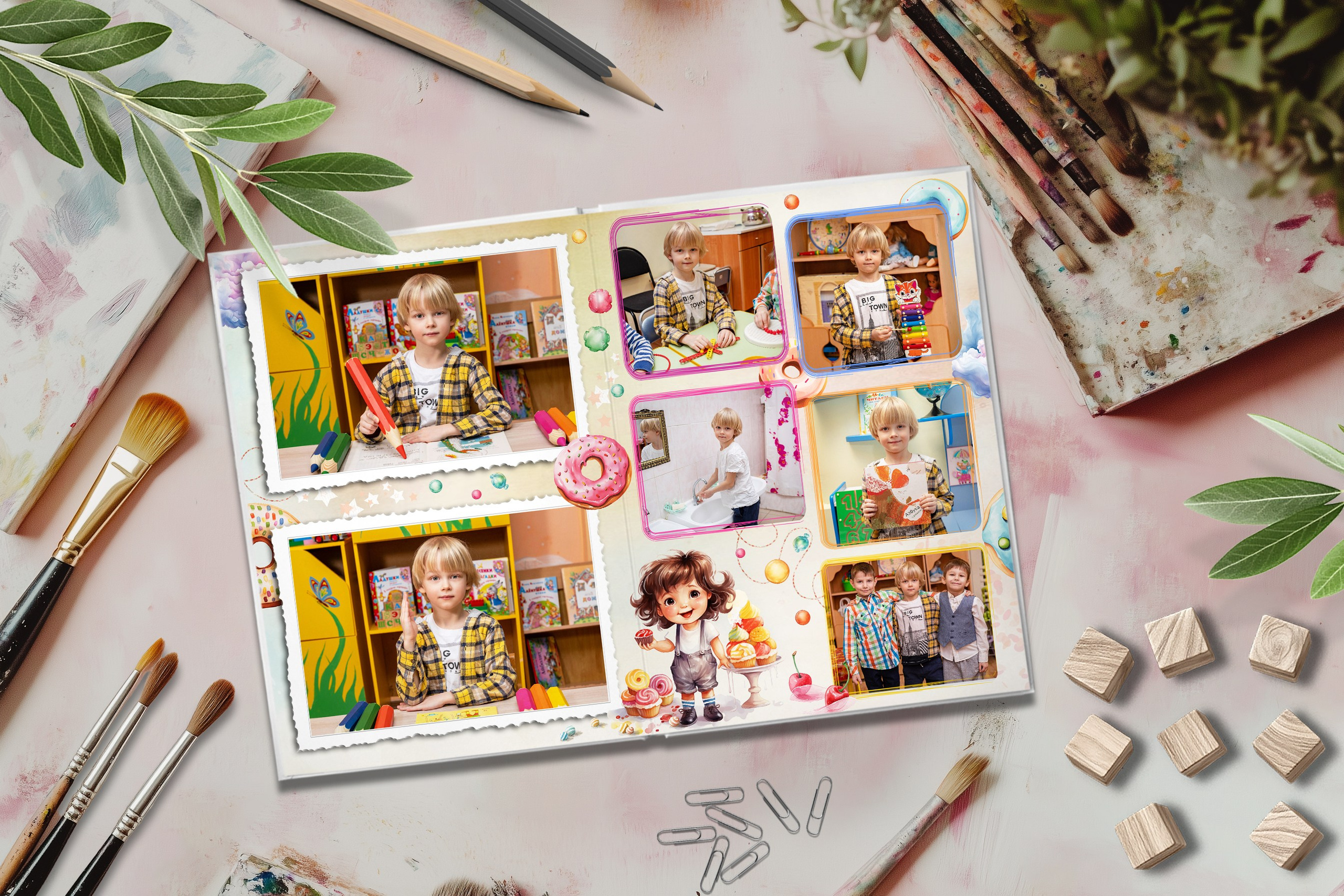 Дизайн Карамельный. Шаблоны и дизайны выпускных альбомов и фотокниг