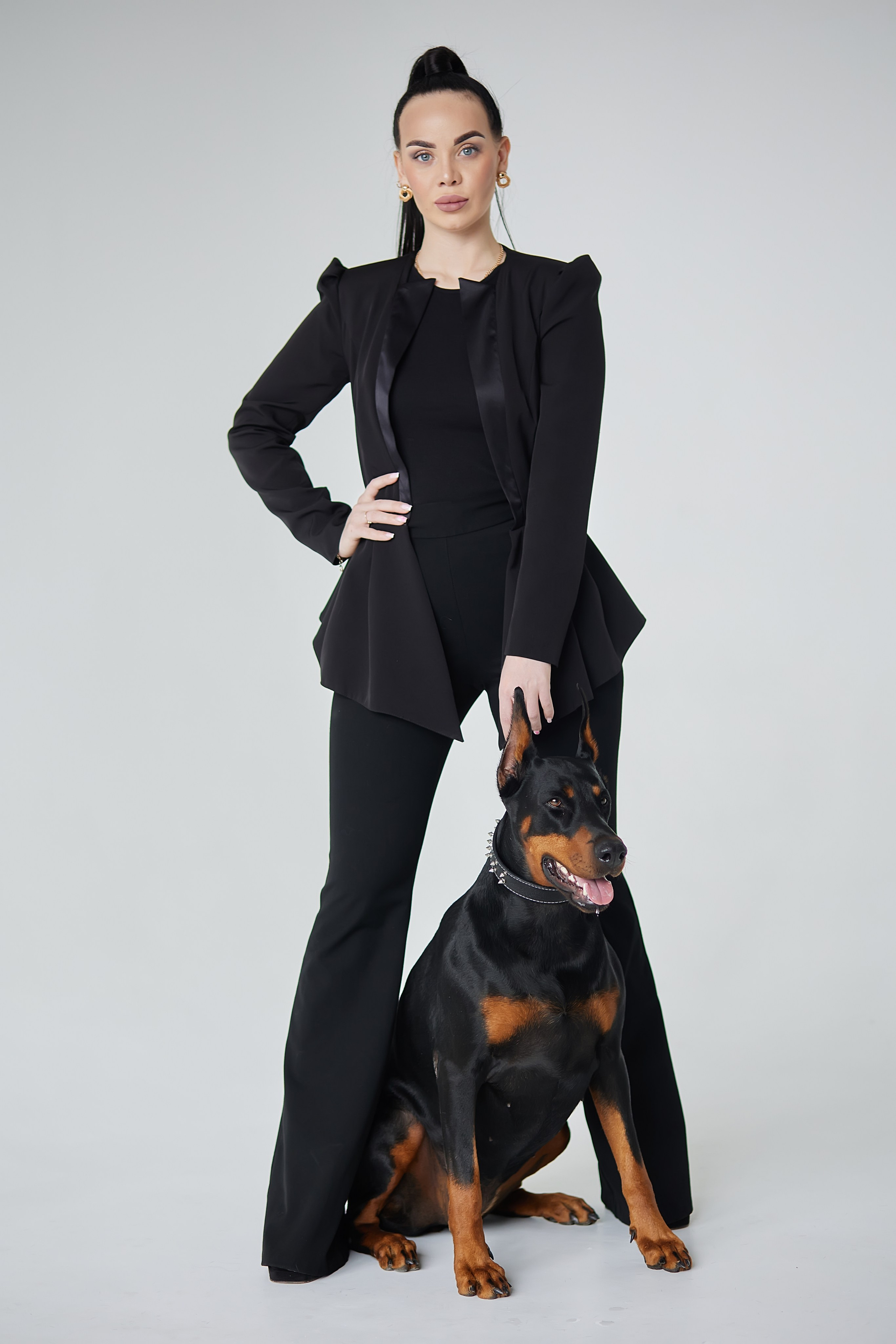 Анастасия с доберманом. Семейный и детский фотограф в Москве Шарапова Ирина