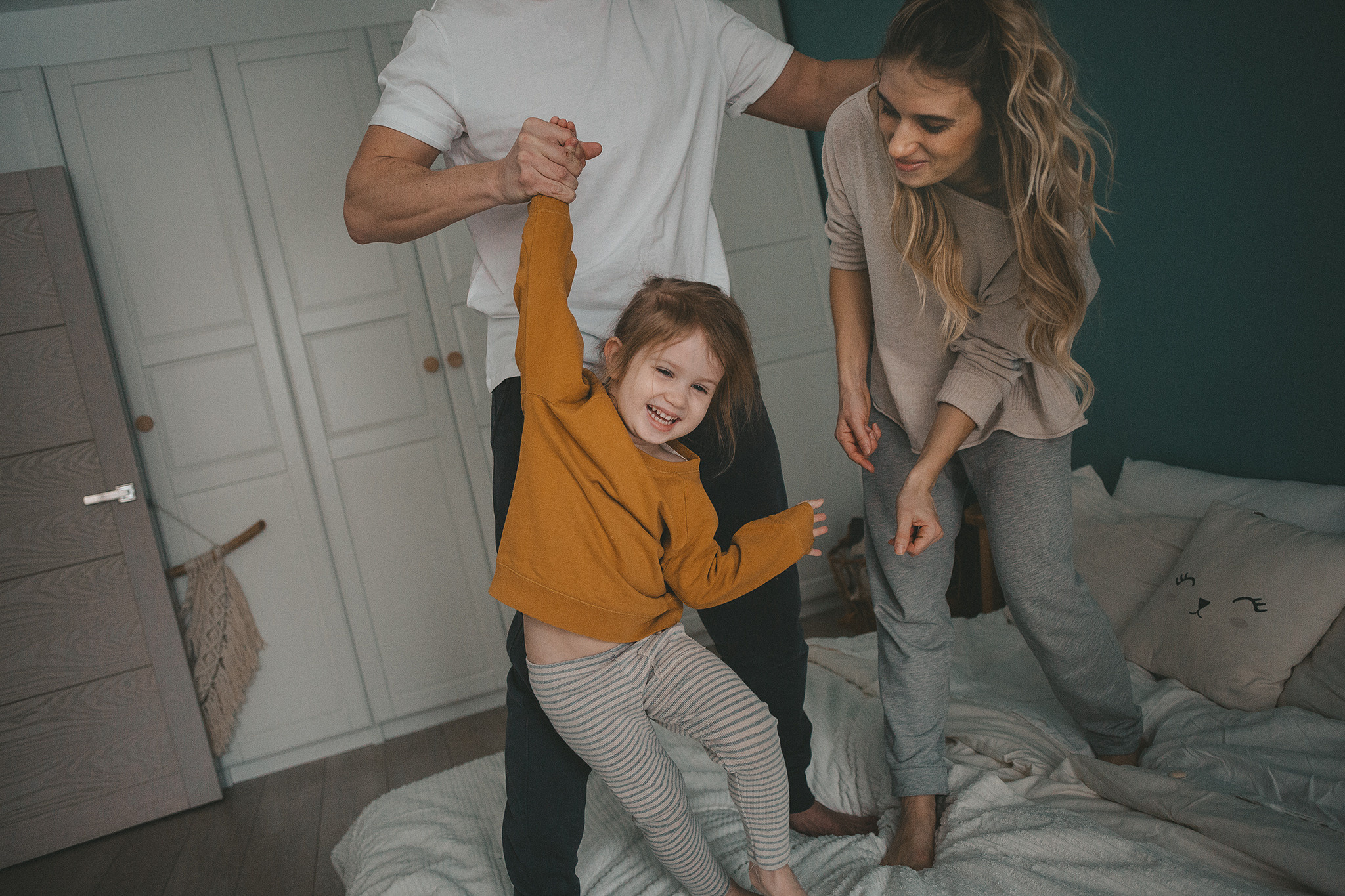Таня, Саша, Тоня, домашняя съемка. Семейный фотограф в Москве Марина Петра
