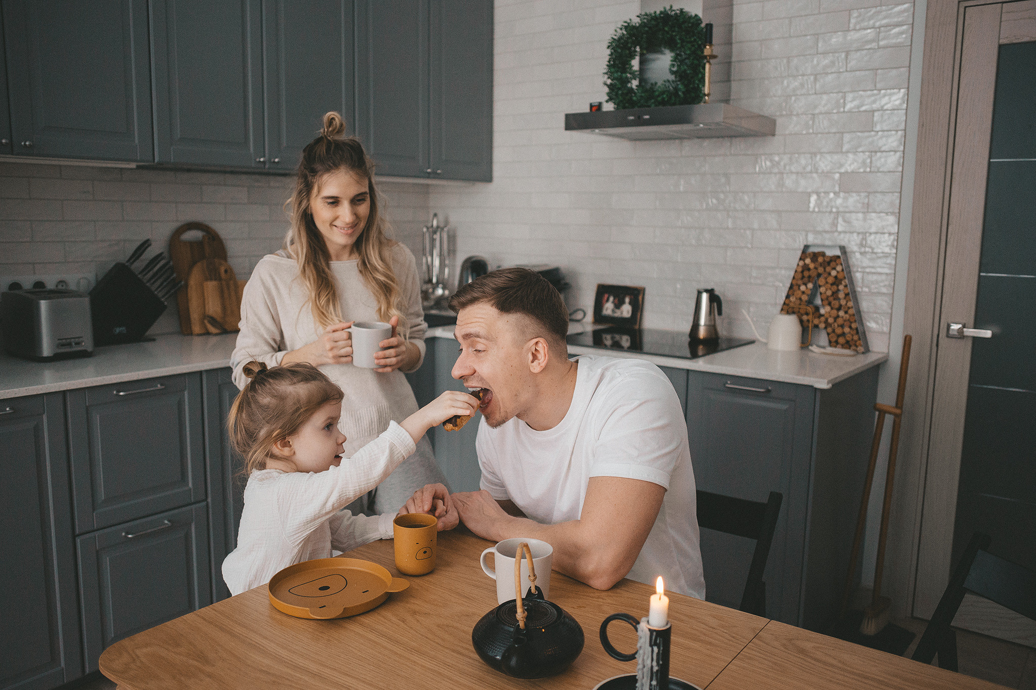 Таня, Саша, Тоня, домашняя съемка. Семейный фотограф в Москве Марина Петра