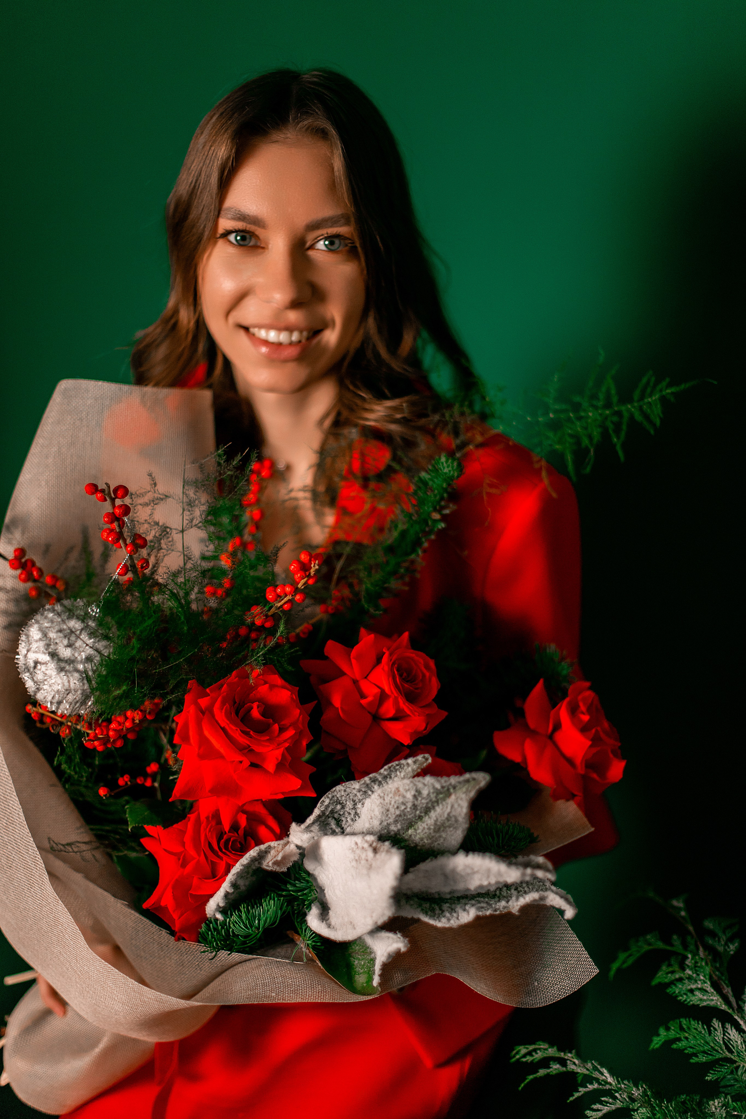 Новогодняя съемка для цветочного бутика. Семейный и индивидуальный фотограф в Ростове-на-Дону