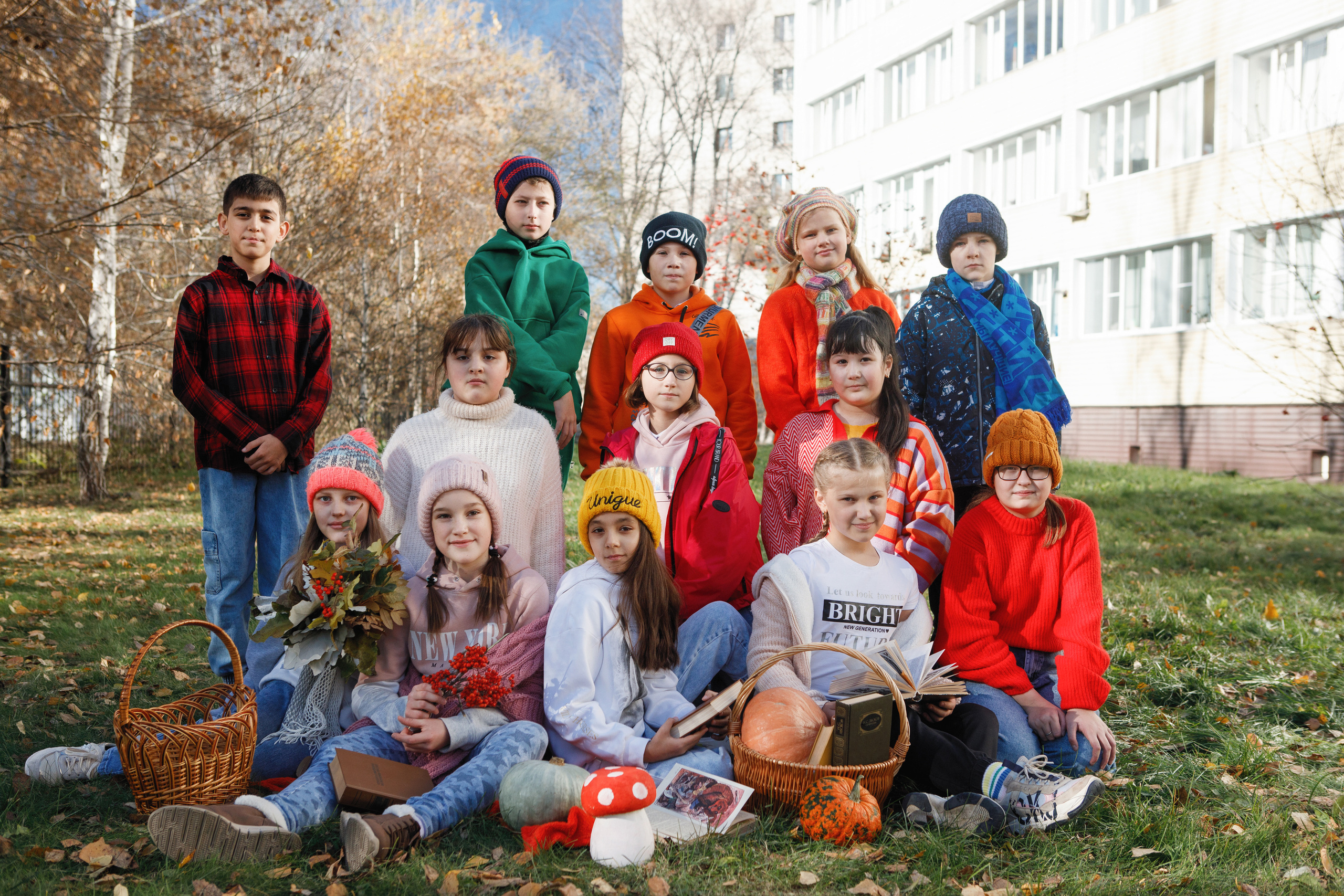 Осенняя фотосессия для всего класса. Фотомастерская Воробьевых