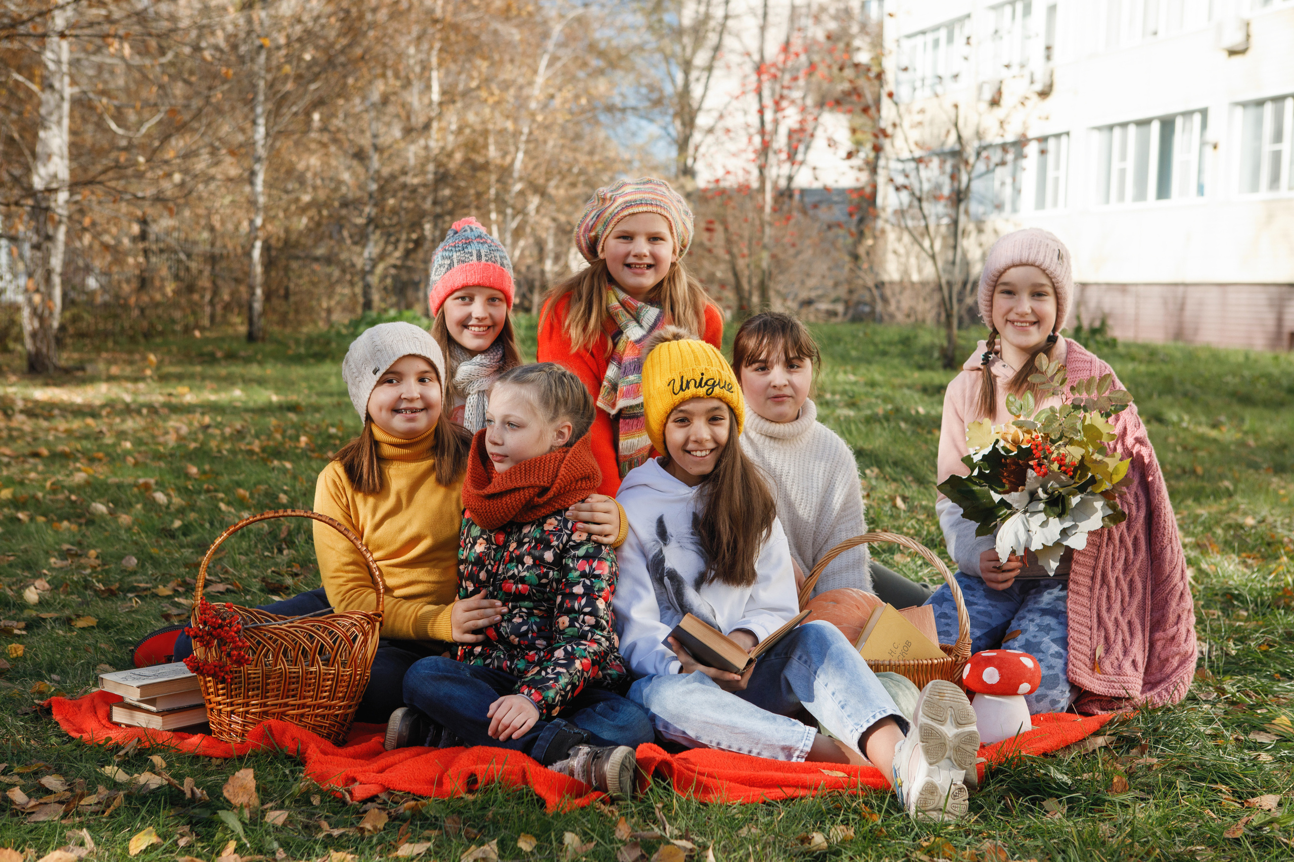 Осенняя фотосессия для всего класса. Фотомастерская Воробьевых