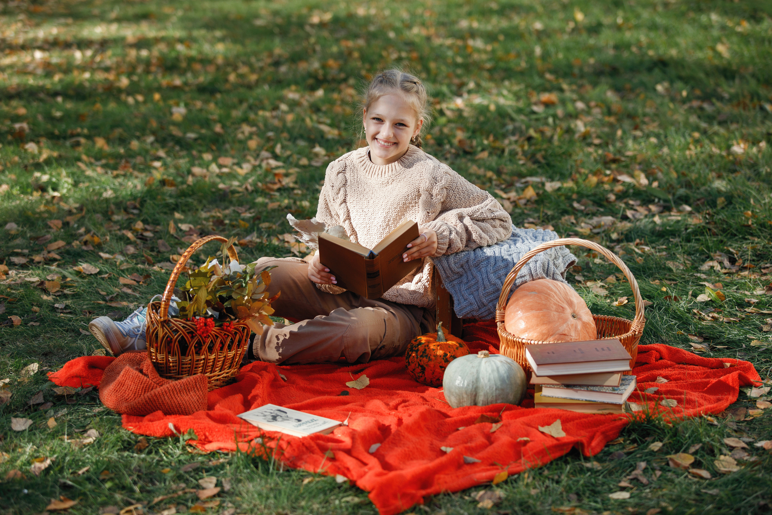 Осенняя фотосессия для всего класса. Фотомастерская Воробьевых