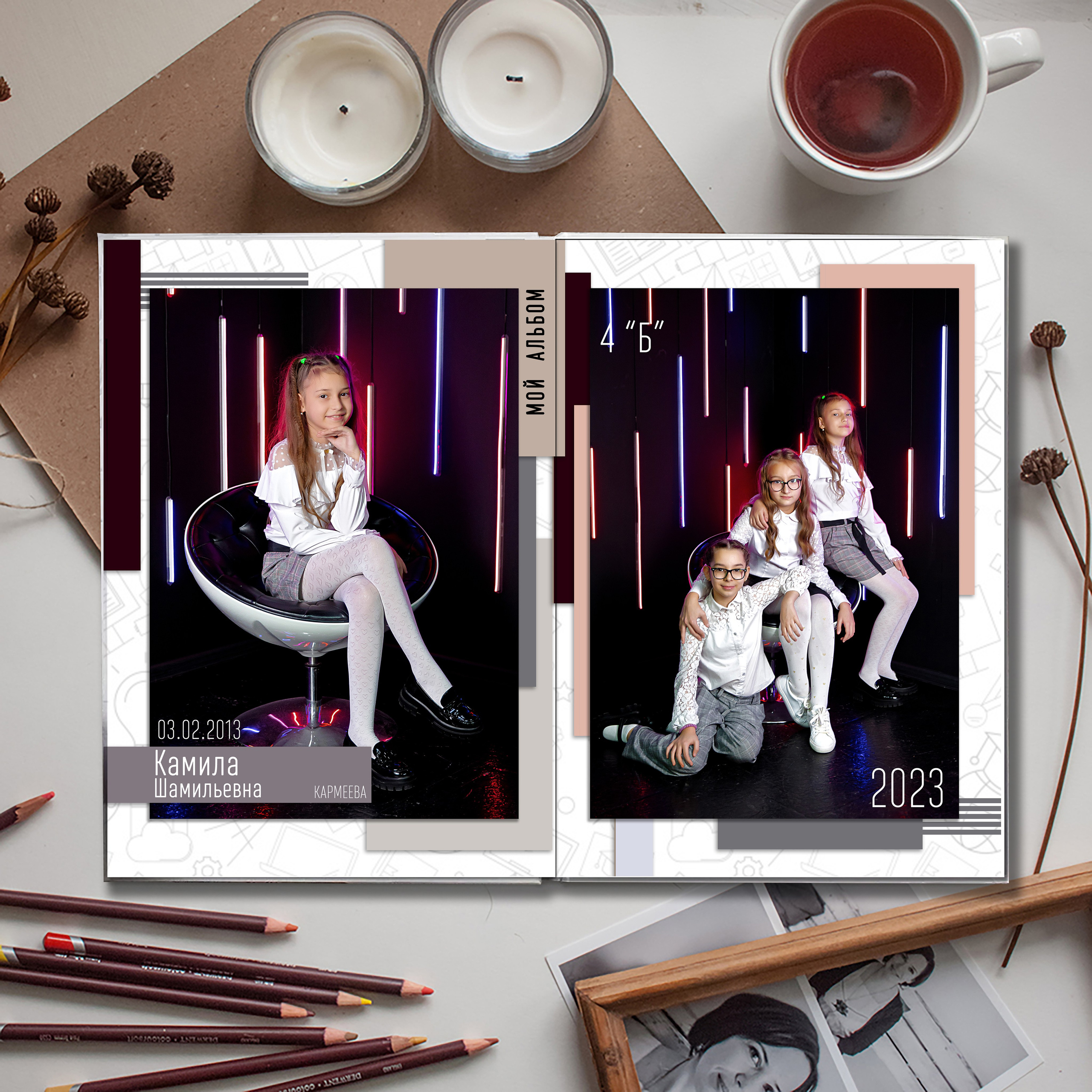 Выпускной альбом для выпускников школы (Дизайн № 229). Современные Выпускные Альбомы в Ростове-на-Дону