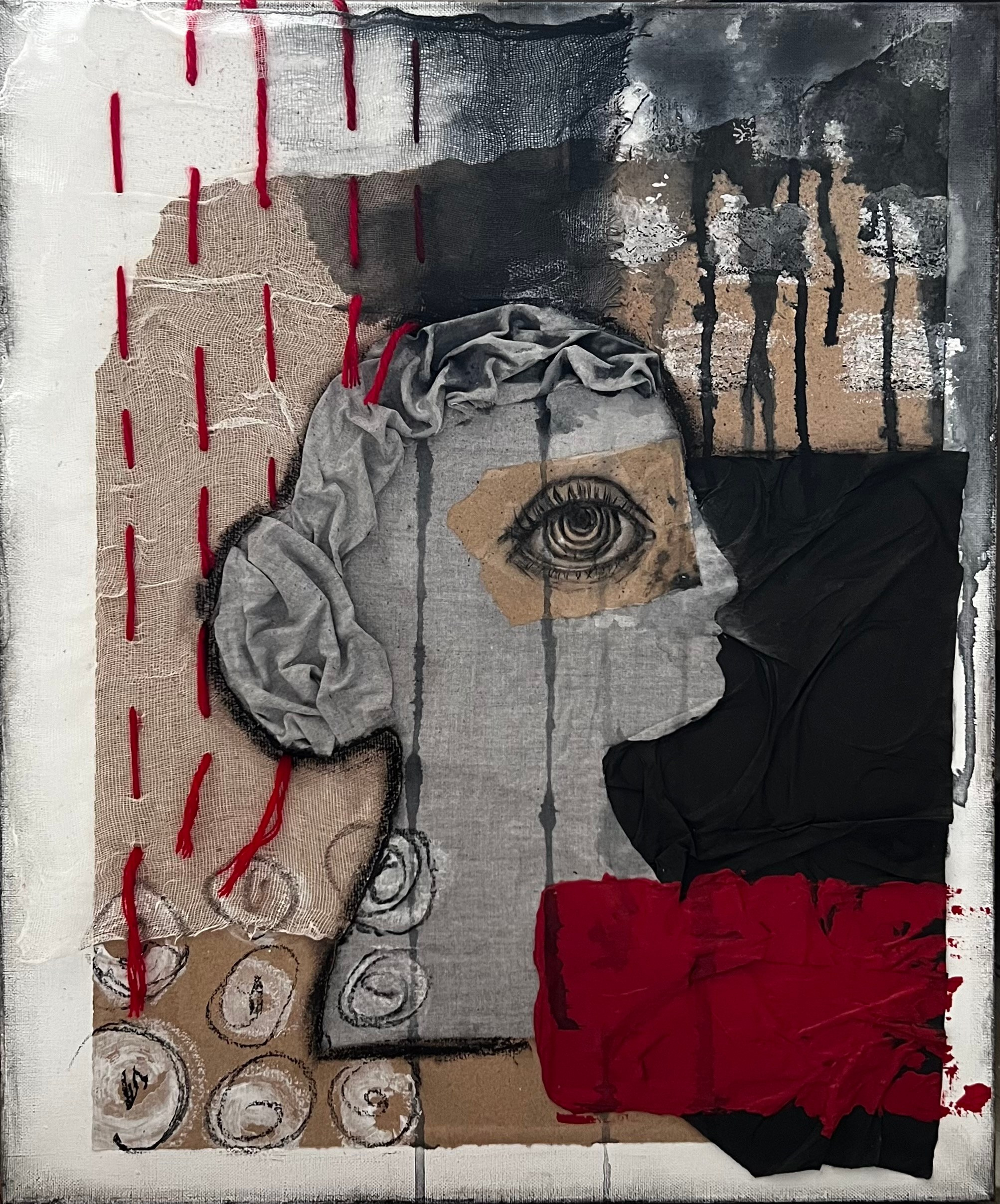 AlterEgo. Смешанная техника, холст на подрамнике 50х60 см. 2024 г. 50 000 руб 