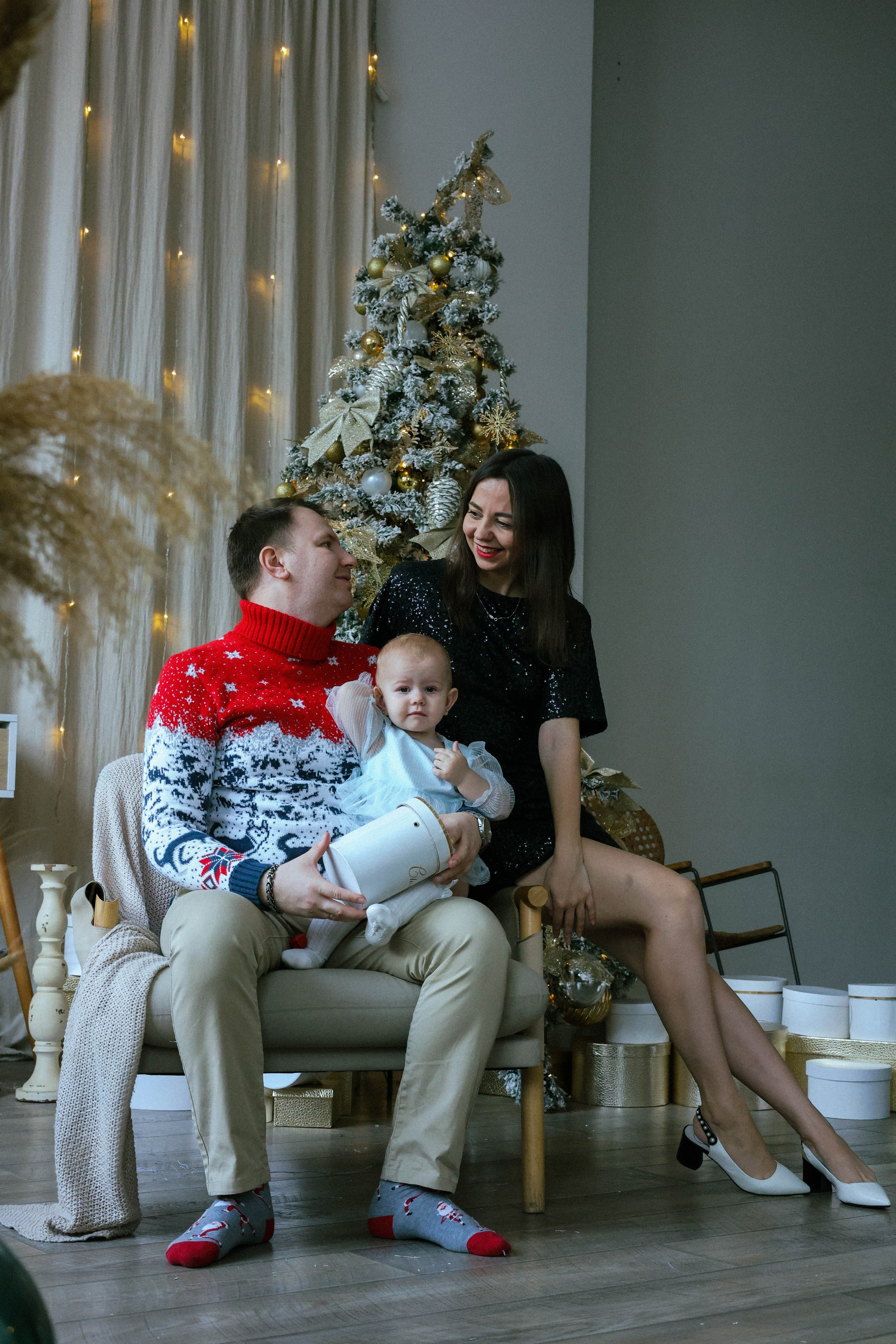 Новогодняя история «Ирина и ее семья». Фотограф в Москве Анастасия Калинина
