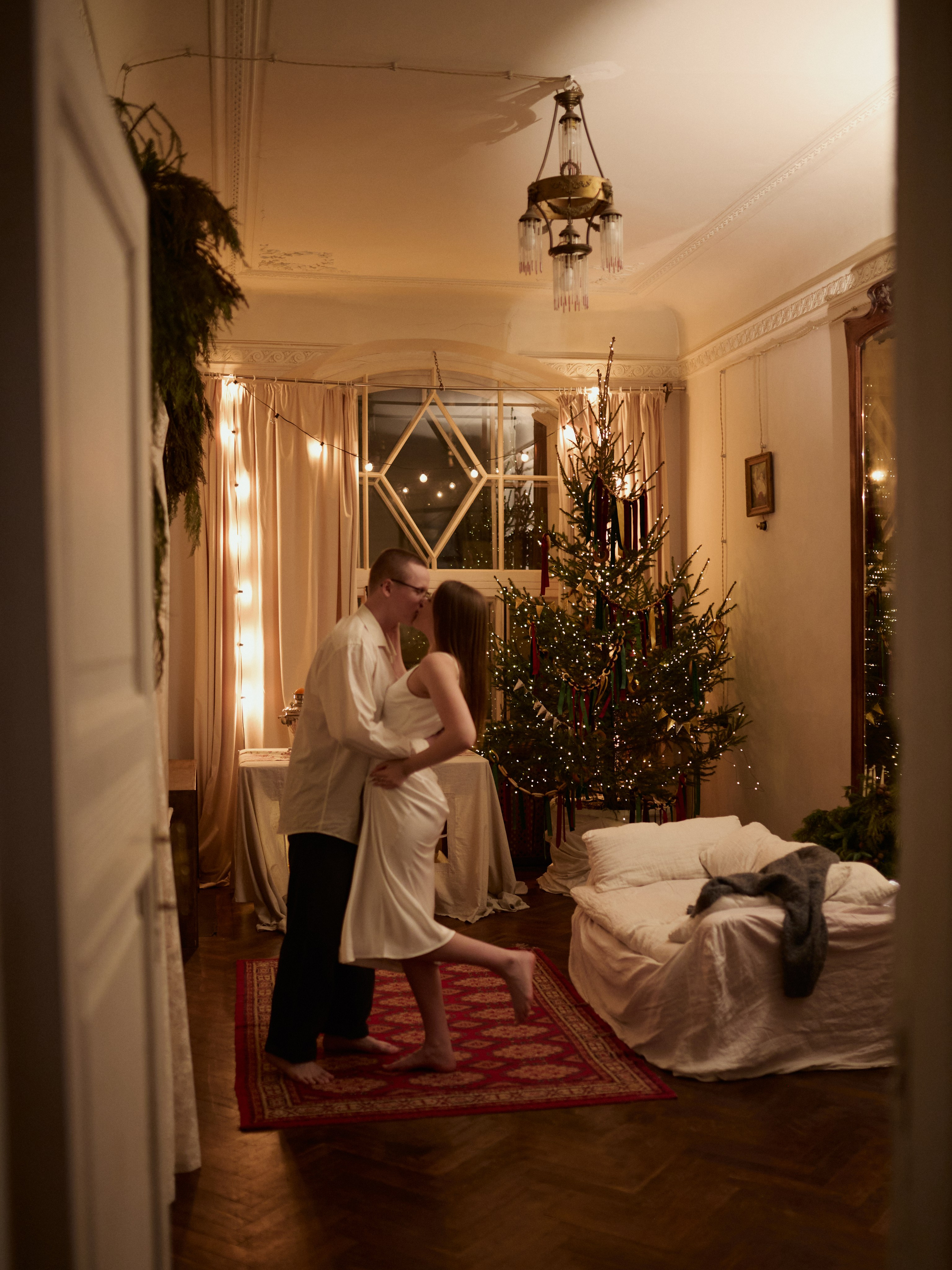 Подарок на годовщину — новогодняя съемка. Фотограф СПБ Засорина Юлия