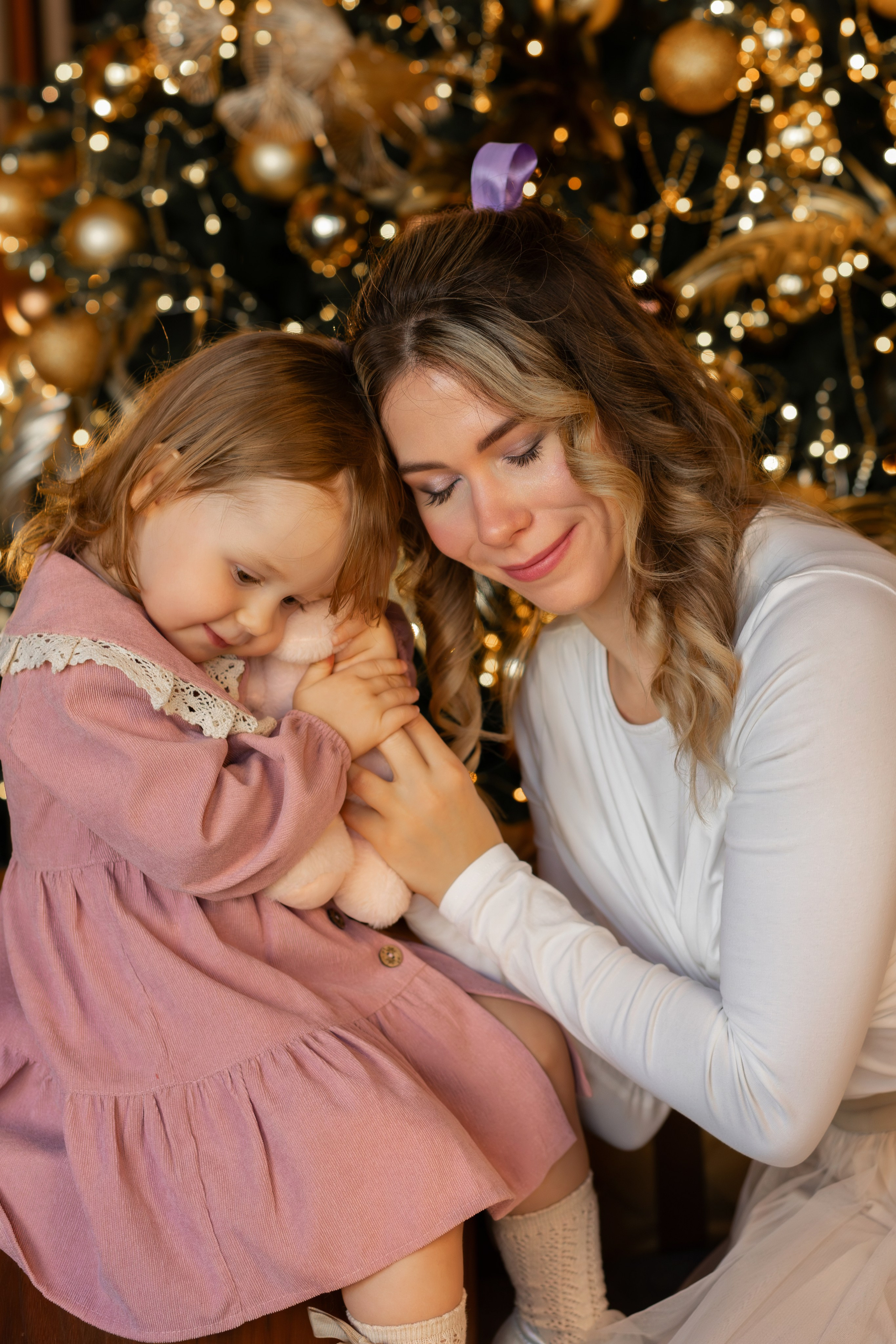 Новогодняя семейная съемка в студии. Семейный и женский фотограф в Москве Надежда Воробьева