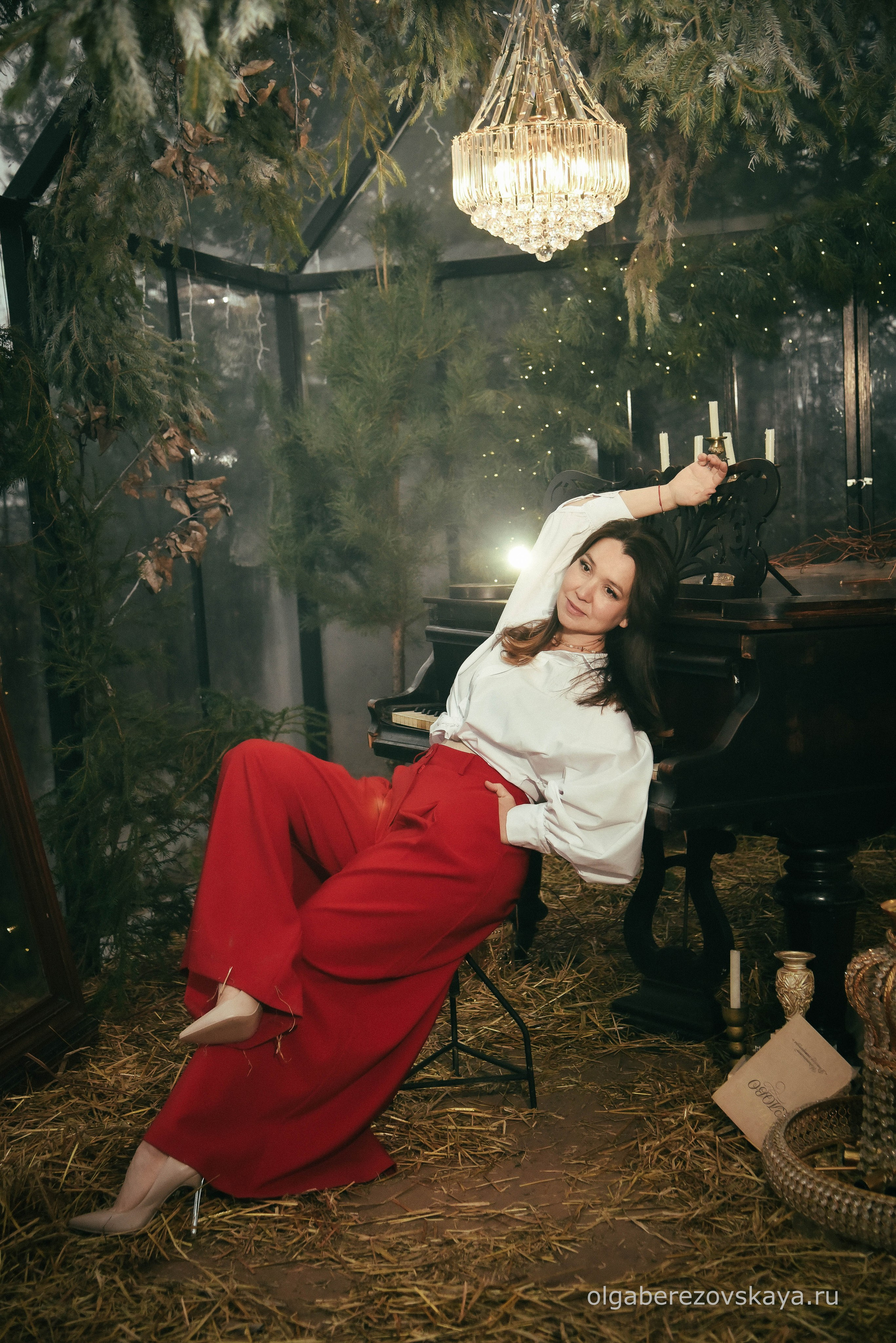 Новогодняя фотосессия с роялем