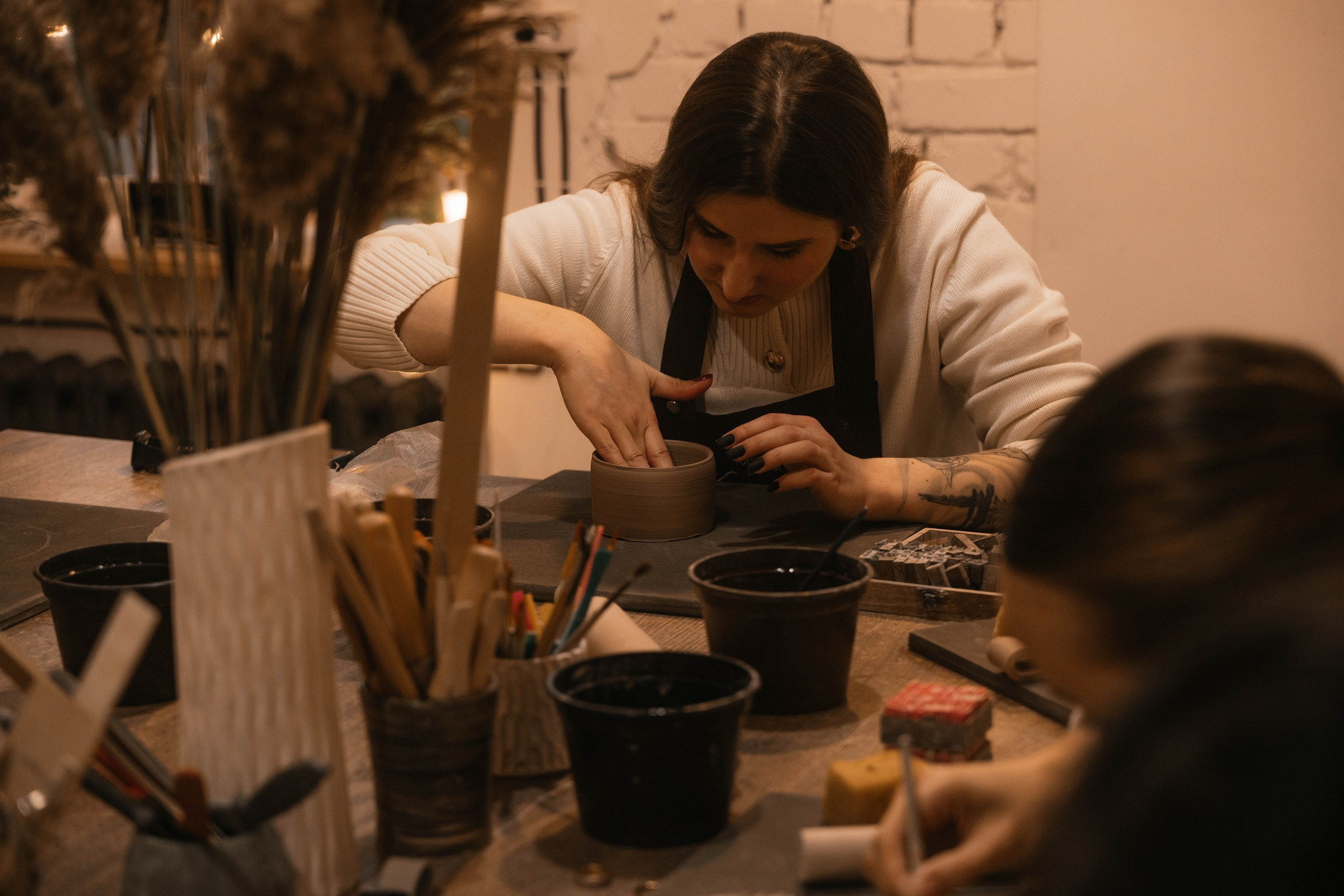 День рождения в гончарной мастерской. Свадебный, семейный фотограф в Рязани Лена Брант