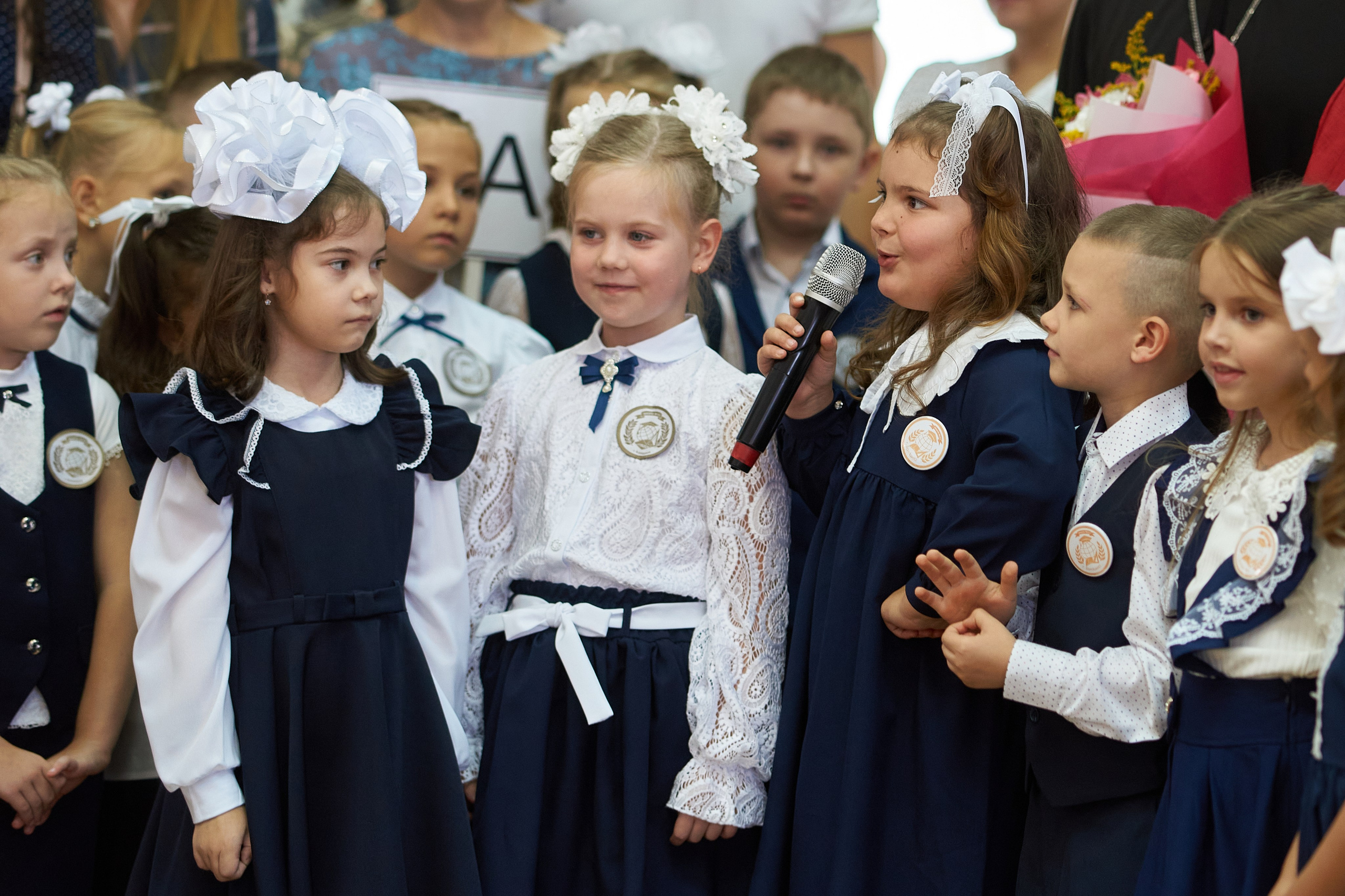1 класс в День Знаний. Фотограф Владимир Артамонов