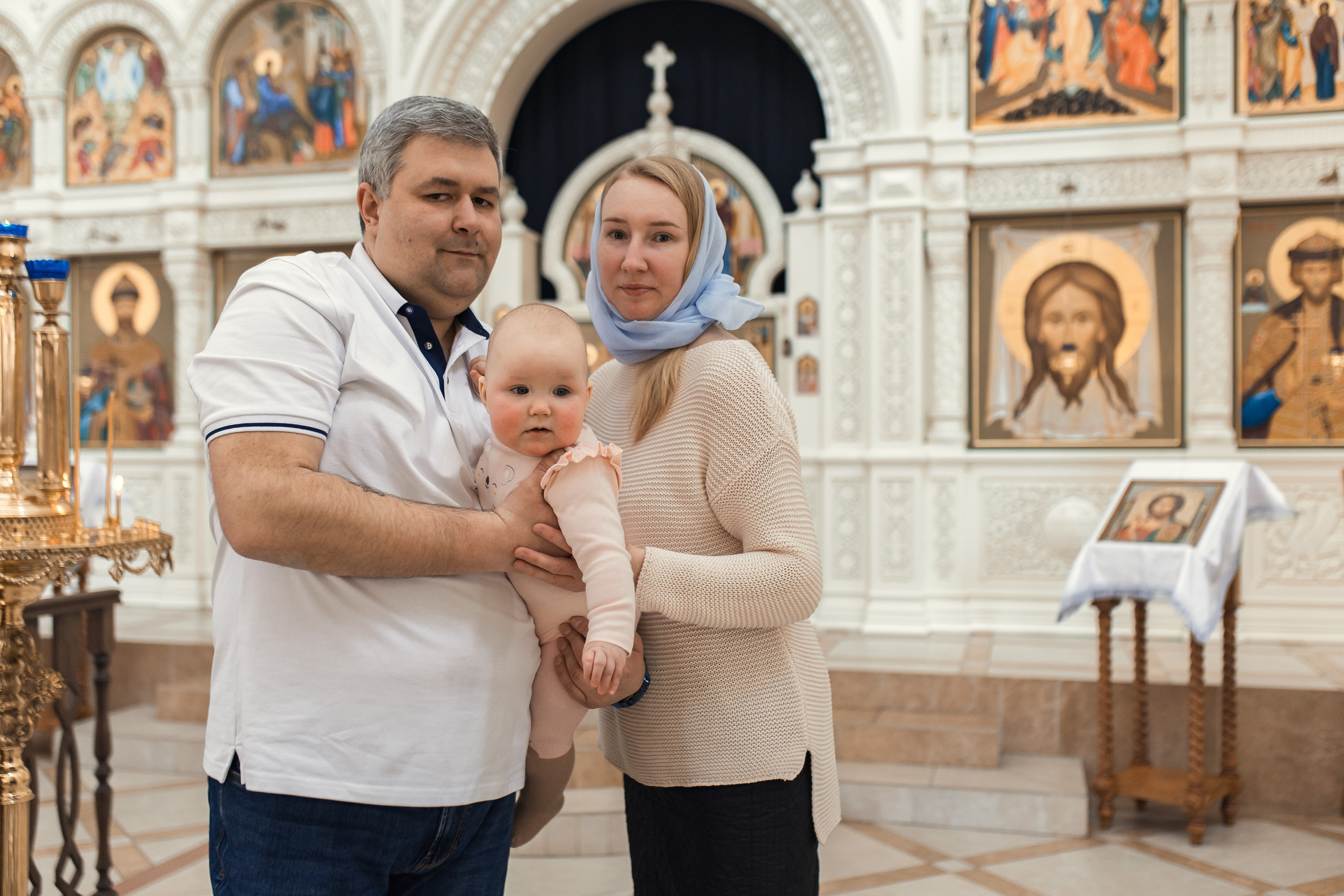 Фотограф на Крещение в Храме св. Андрея Боголюбского на Волжском б-р. Профессиональный фотограф в Москве и Мо Мария Шантарёва