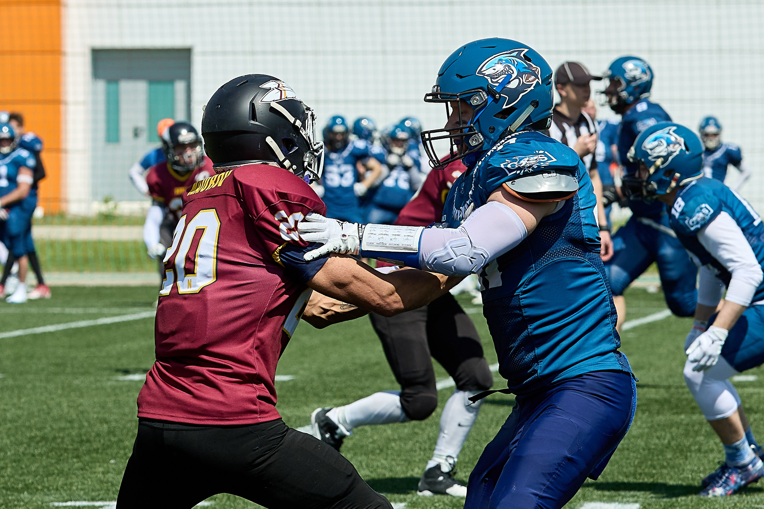 Американский футбол. Матч Чемпионата России. Светлана Родионова — фотограф спортивный и не только