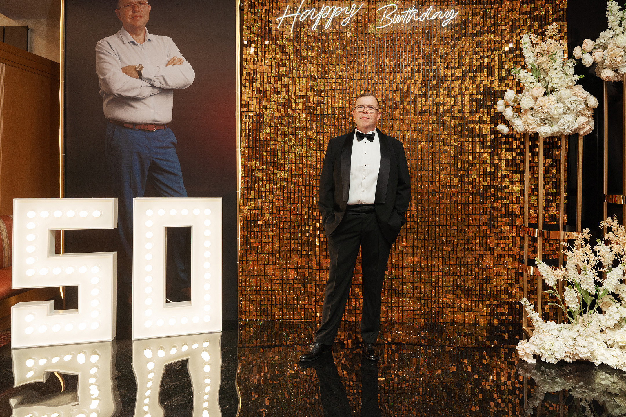 Празднование юбилее в банкетном зале отеля. Саша Потапкин Фотограф. Сочи, Екатеринбург, Москва