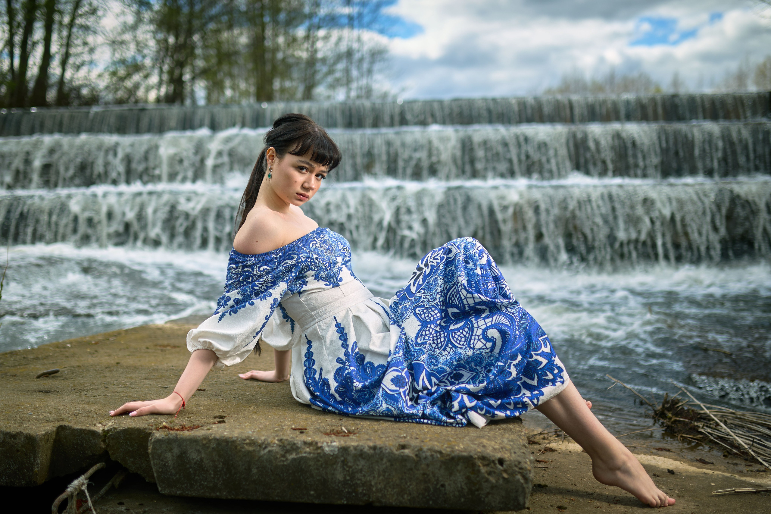 фотосессия, девушка на водопаде в торхлово, чебоксары