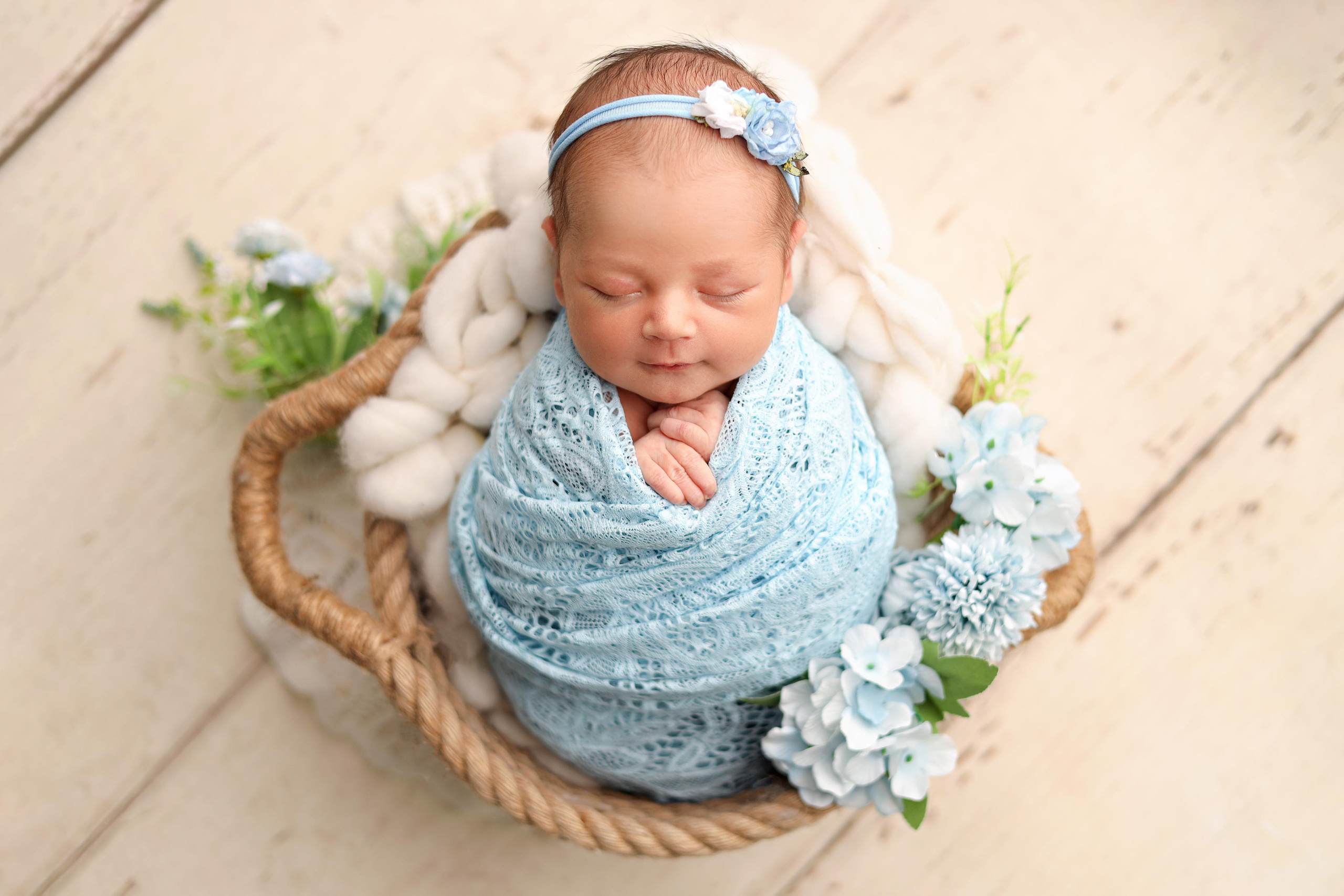 Ньюборн фотосъемка Эмилии. Фотограф новорожденных Москва. Ньюборн фотограф Москва