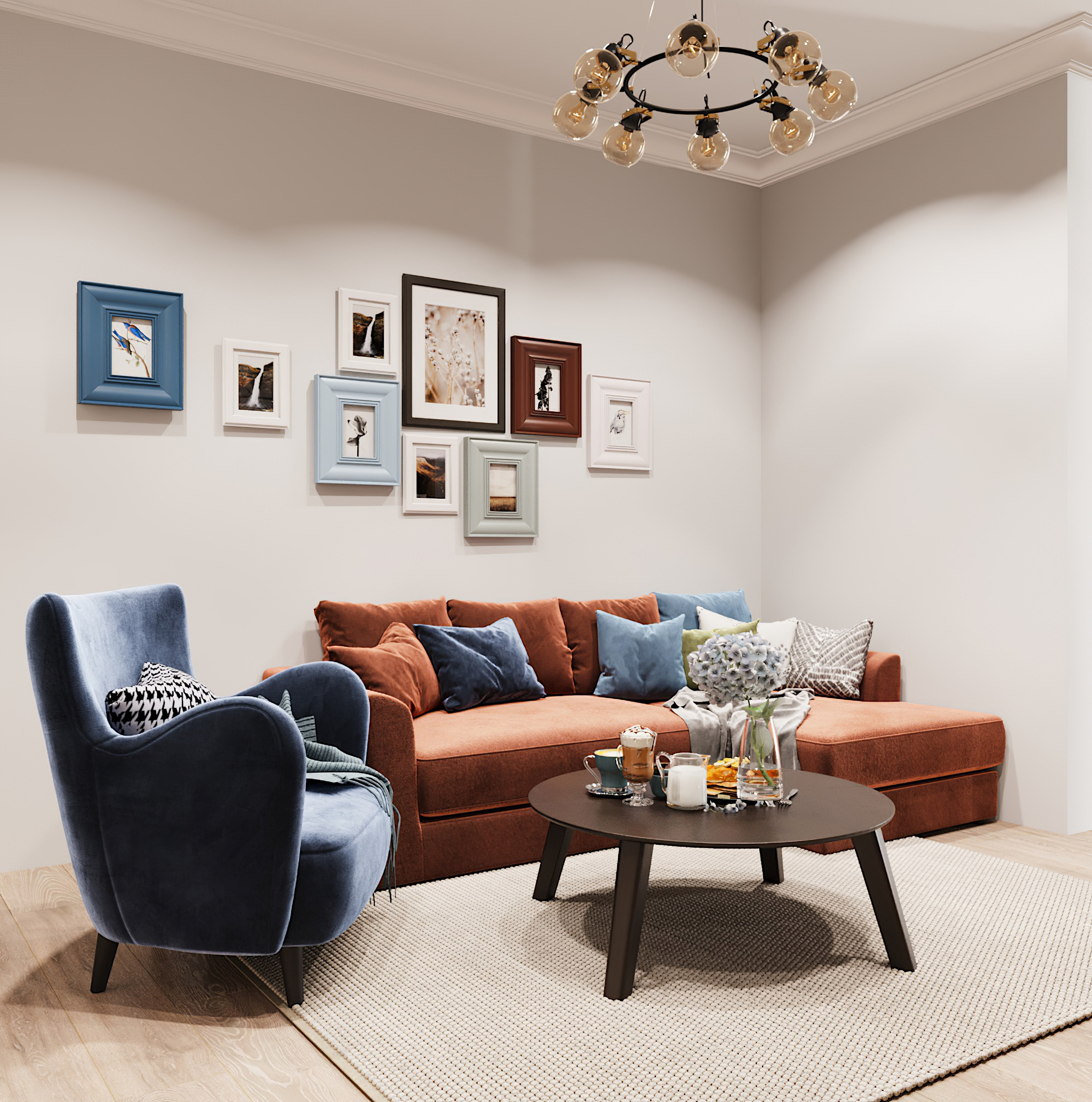 Кухня-гостиная в частном доме г. Краснодар. Дизайнер интерьера Виктория Титова