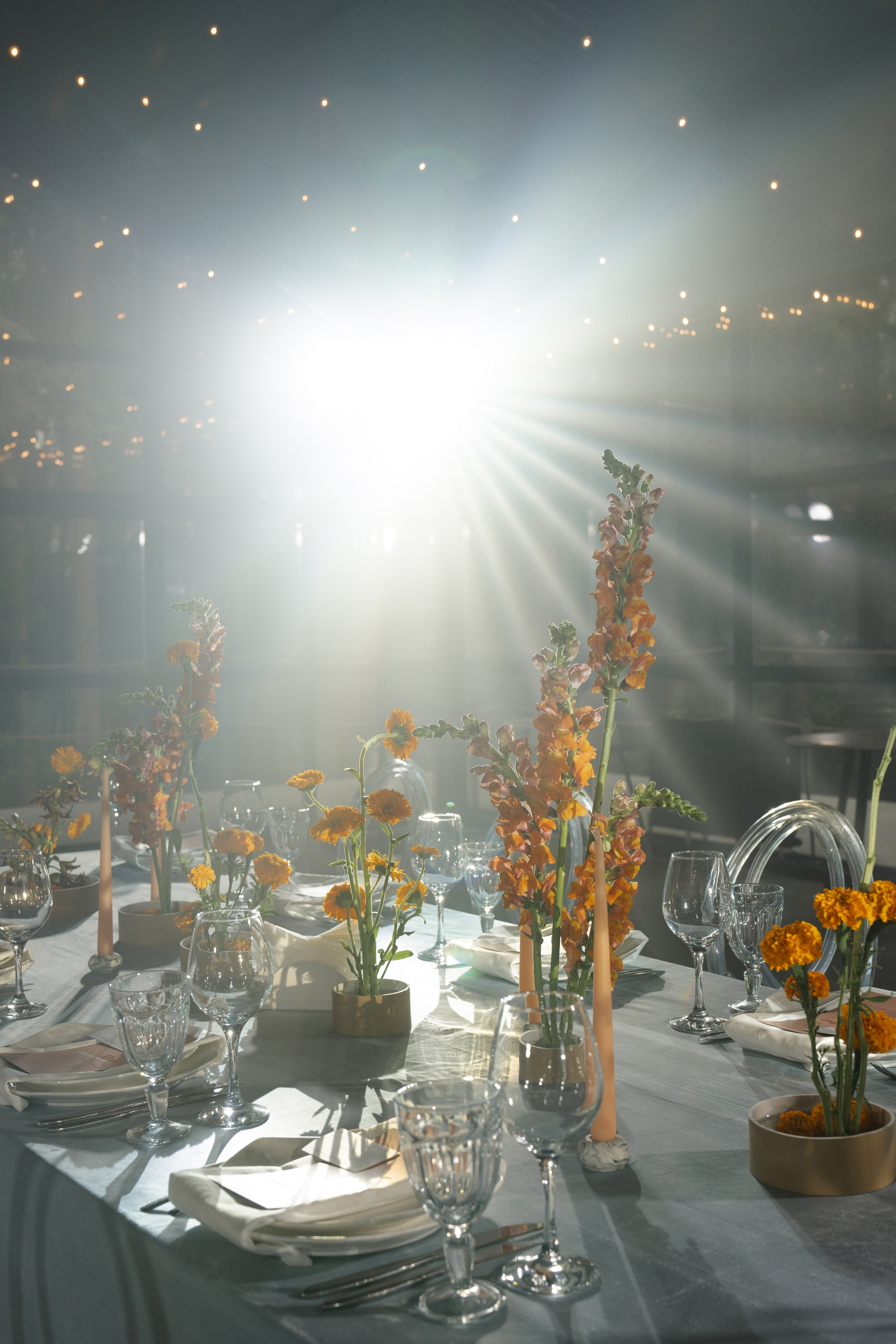 Оранжево-голубое слияние. VENSKAYA WEDDING & EVENT PLANNER