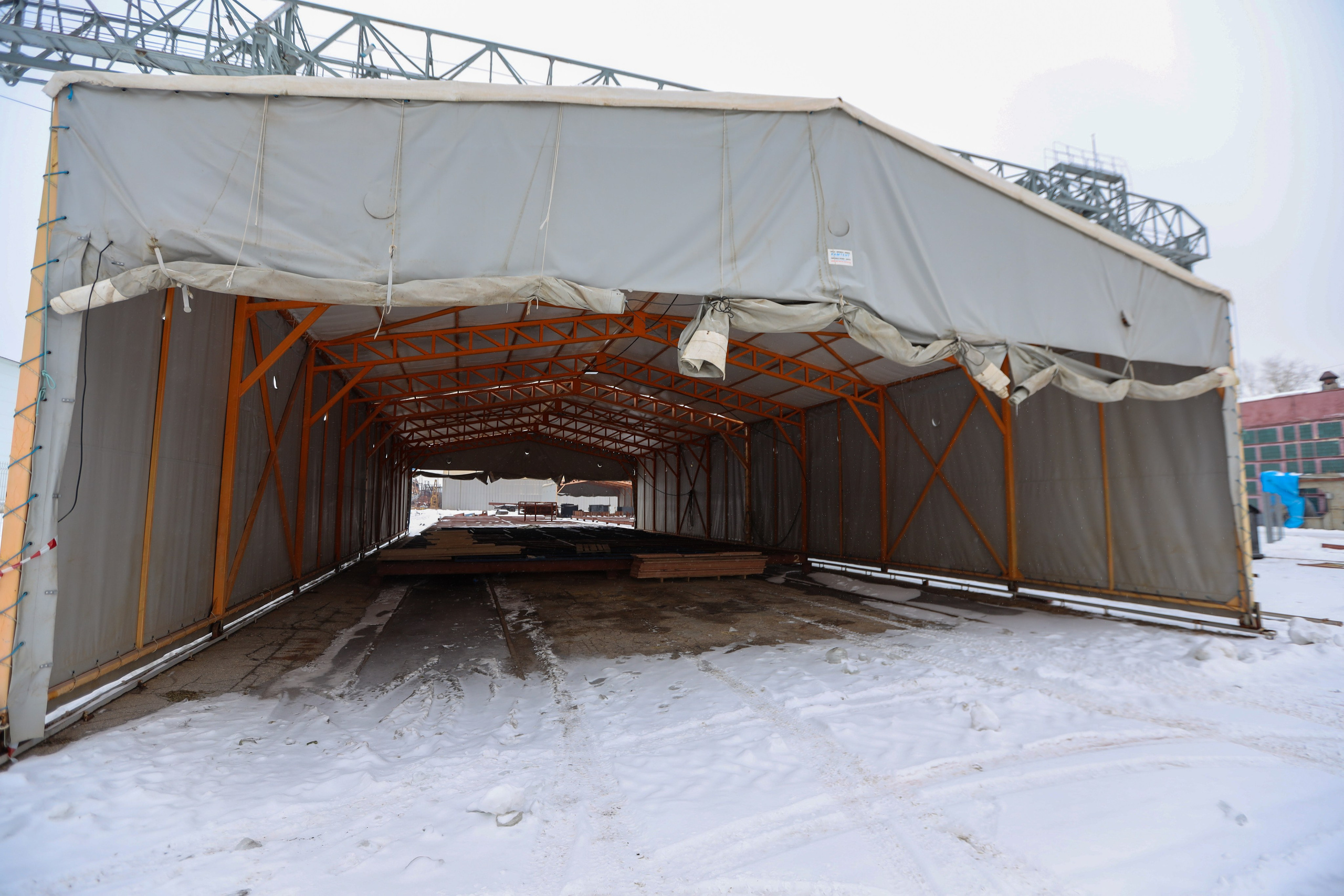 ЗАО нефтефлот Зимние фото + закаладка киля Судна. Фотограф в Самаре Максим Тырин