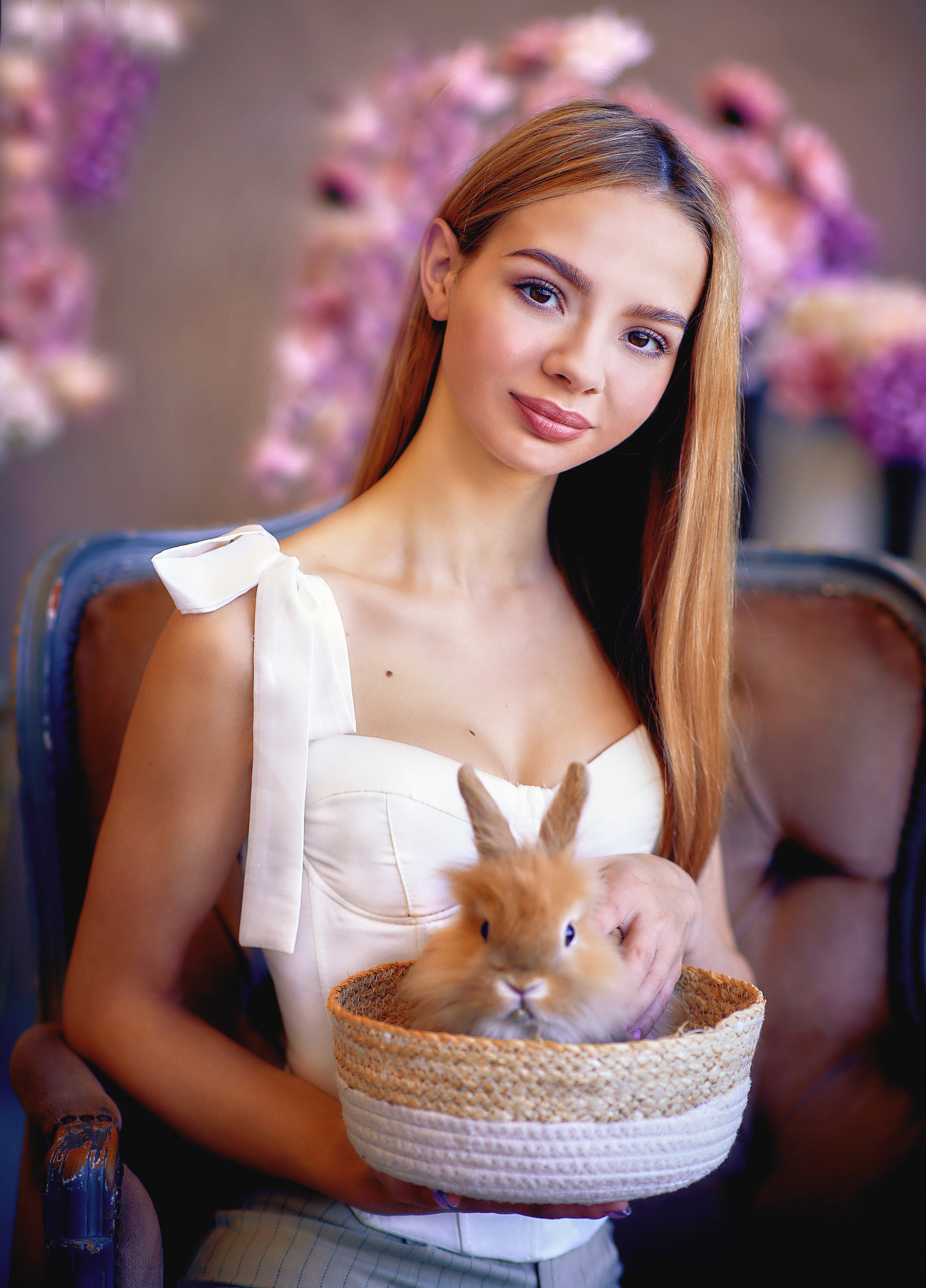 Съёмка с кроликом. Семейный и детский фотограф в Ярославле Юлия Галашина