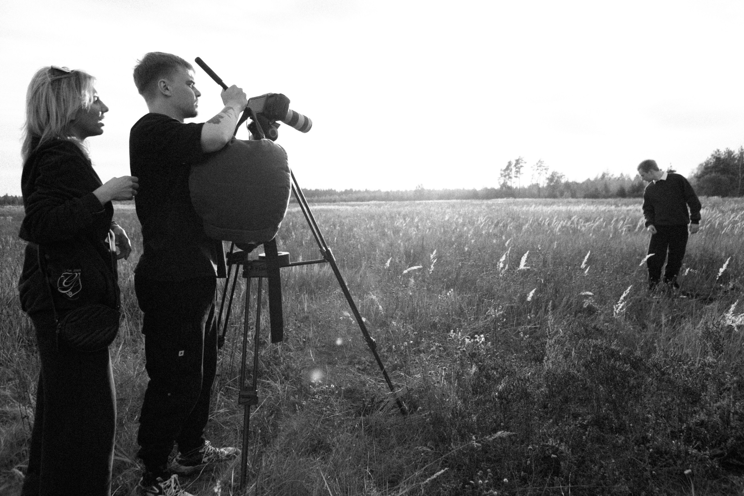 Backstage. Съемка клипа в поле. Фотограф Анастасия Кулешова