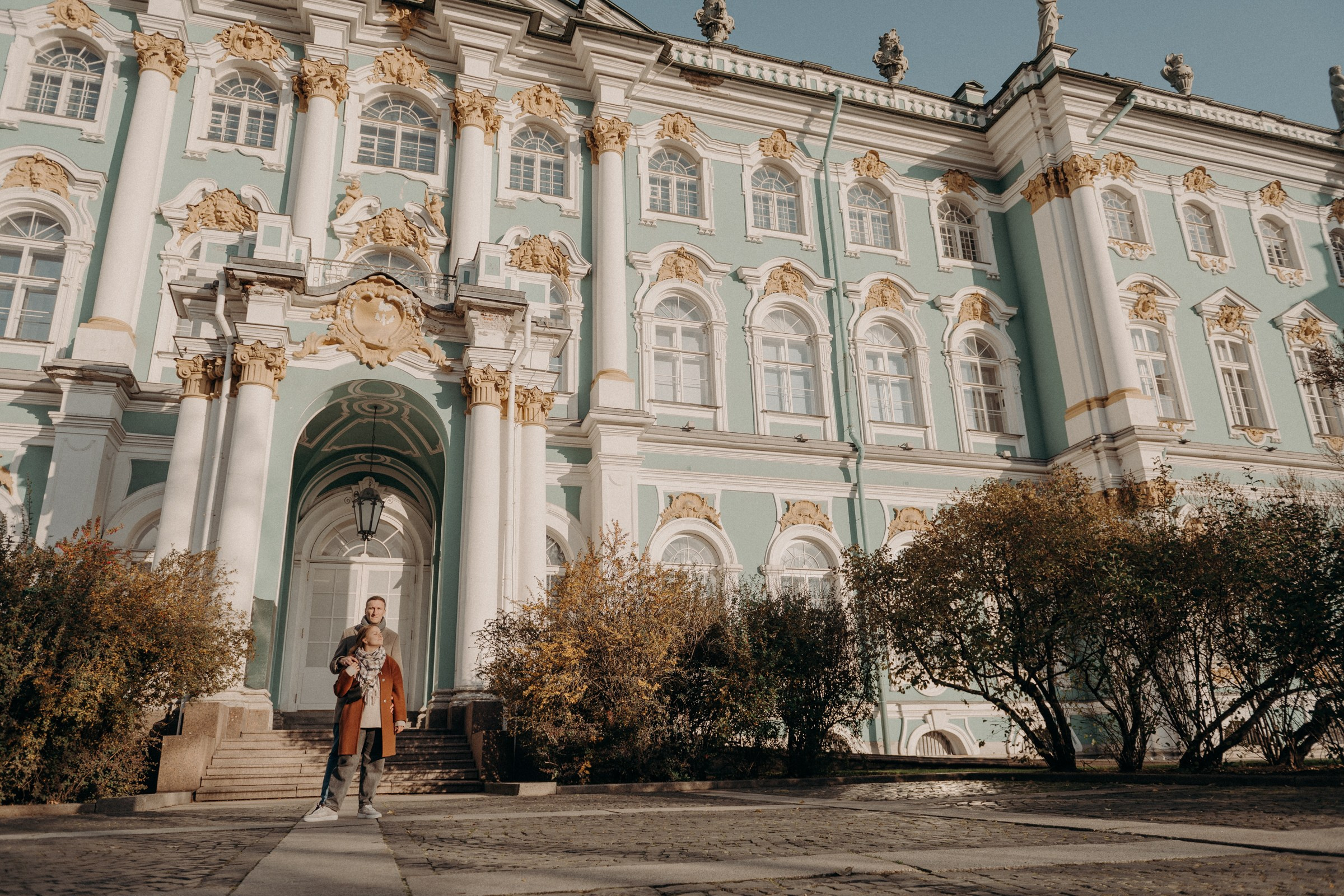 осенняя романтическая фотосессия в центре Санкт-Петербурга