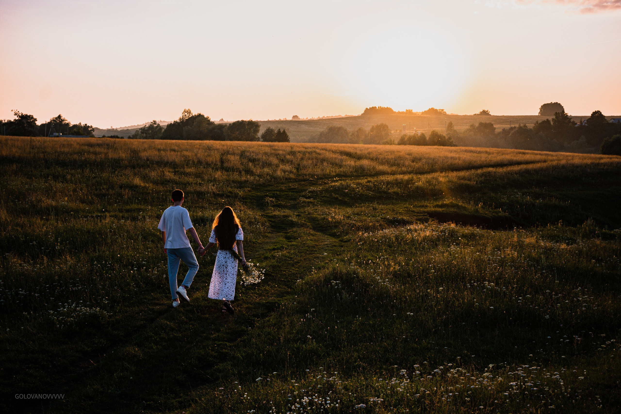 Лав стори фотосессия на закате