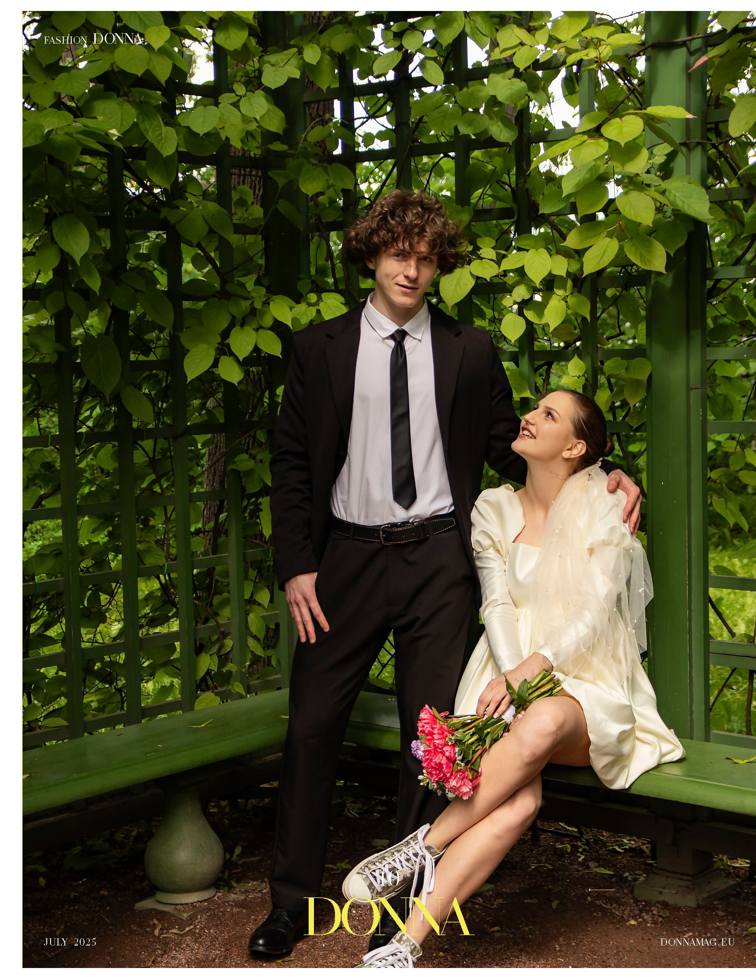 Лето в Летнем саду на обложке журнала DONNA. Портретный фотограф в Санкт-Петербурге Савельева Ольга