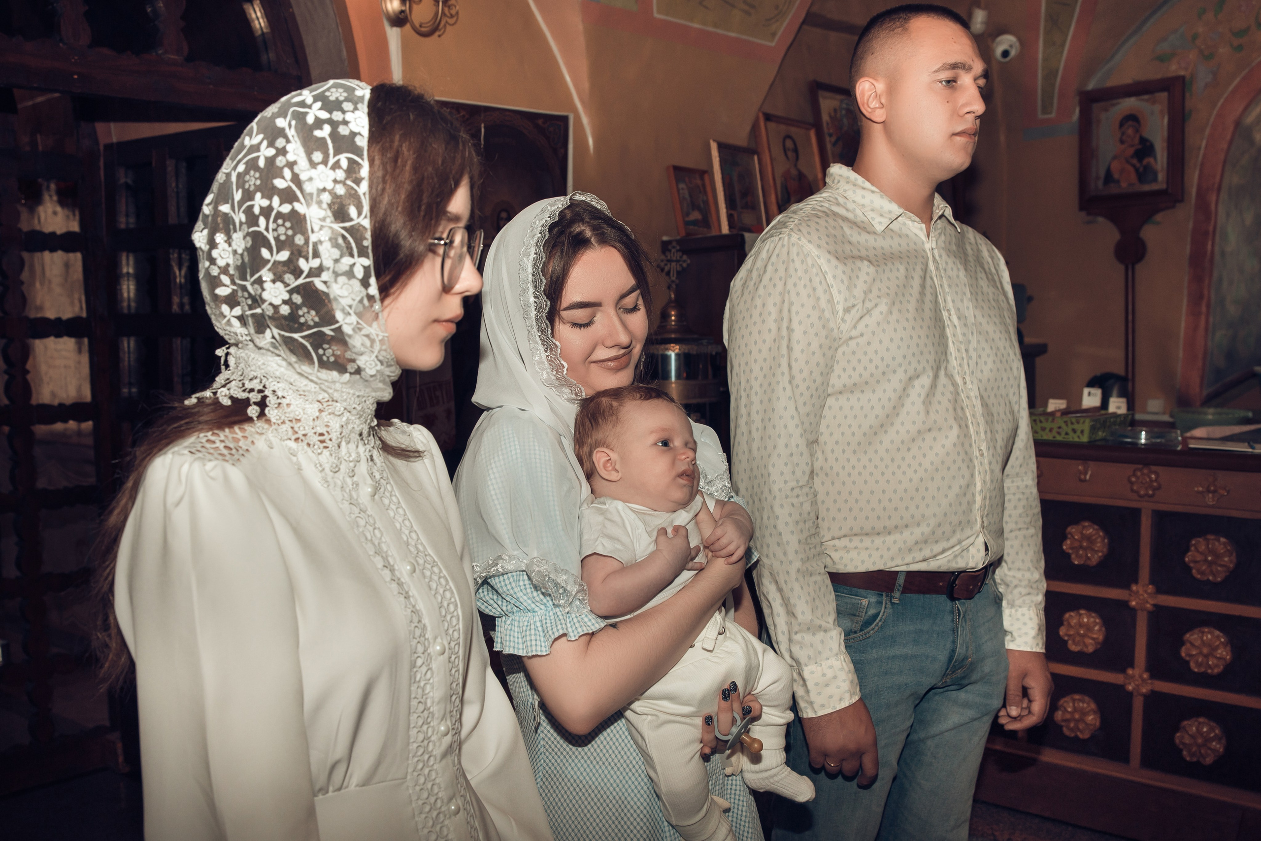 Таинство Крещения Матвея. Спасо-Преображенский храм (Спаса на Яру). Семейный фотограф в Рязани и Рязанской области